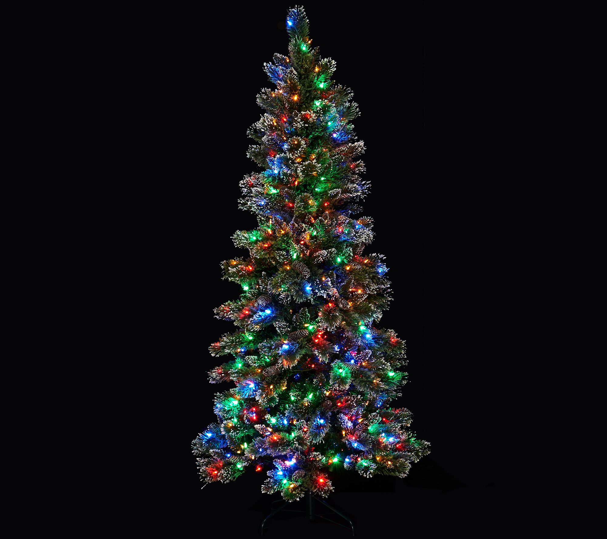 Kringle Express Glittery Pine Christmas Tree W  Led Color Changing 