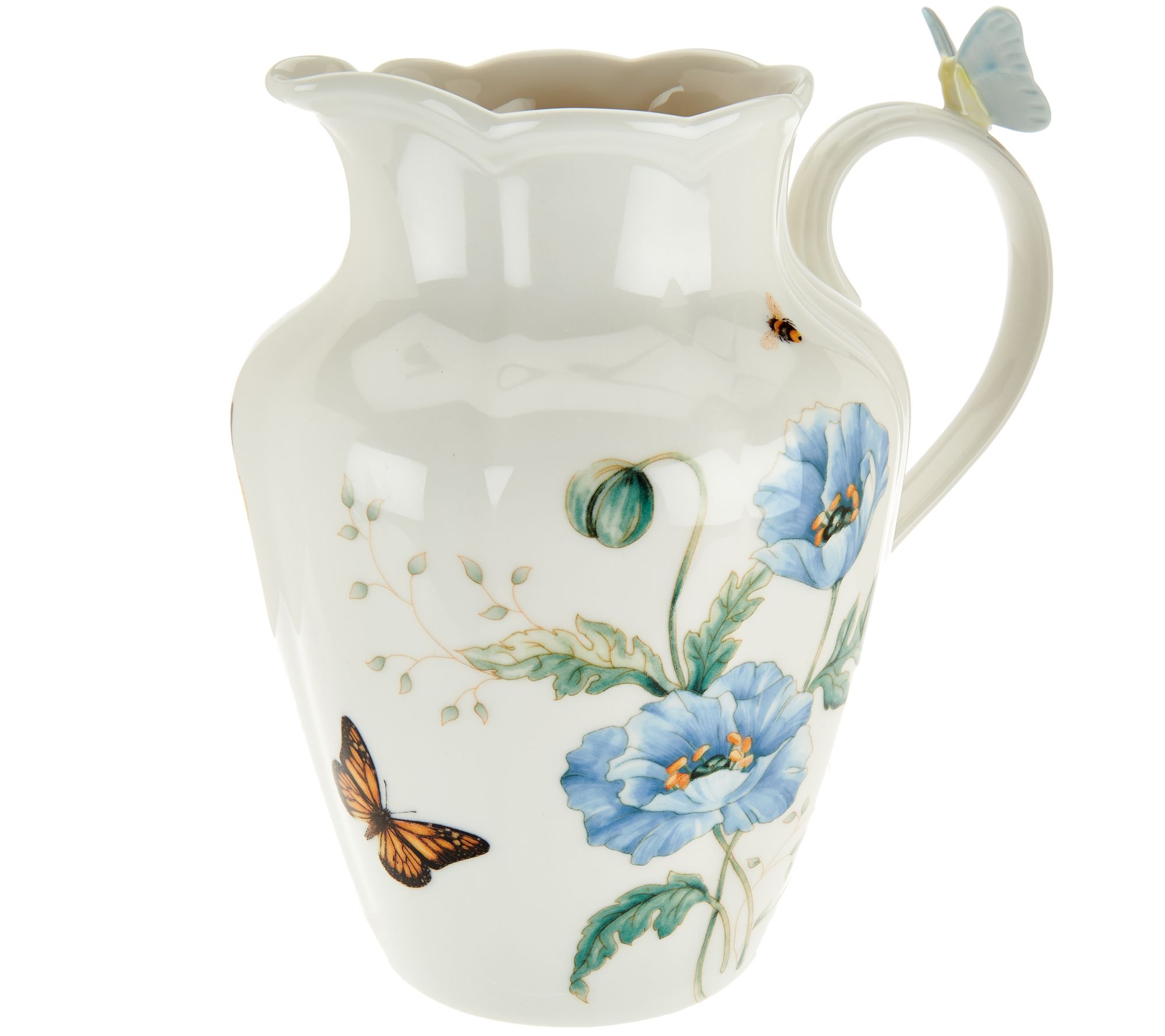 Lenox Butterfly Meadow Yellow Flowers Stainless Steel Car Coffee Mug