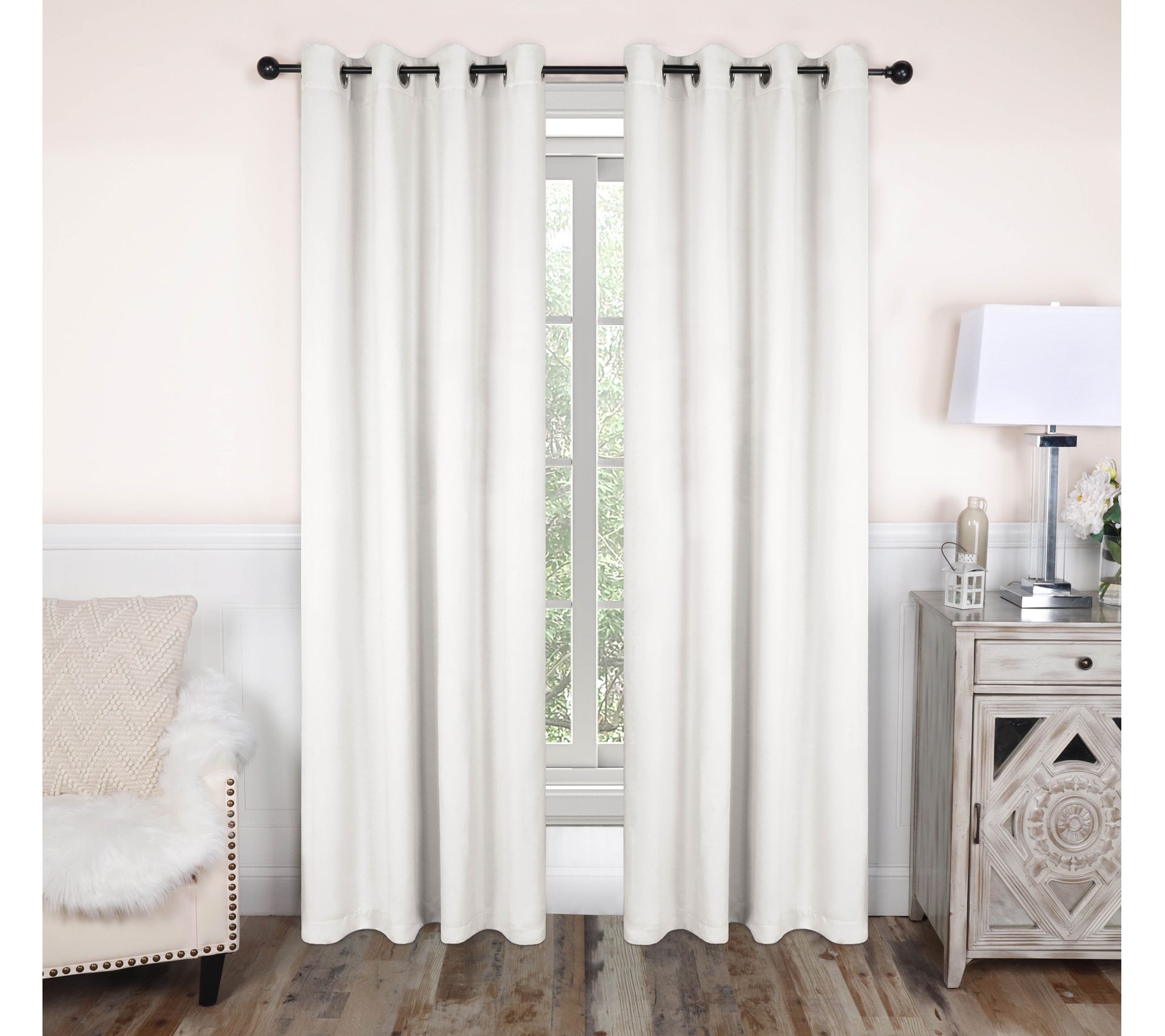 Superior Solid Insulated Blackout Grommet Curtan, 52"x96"