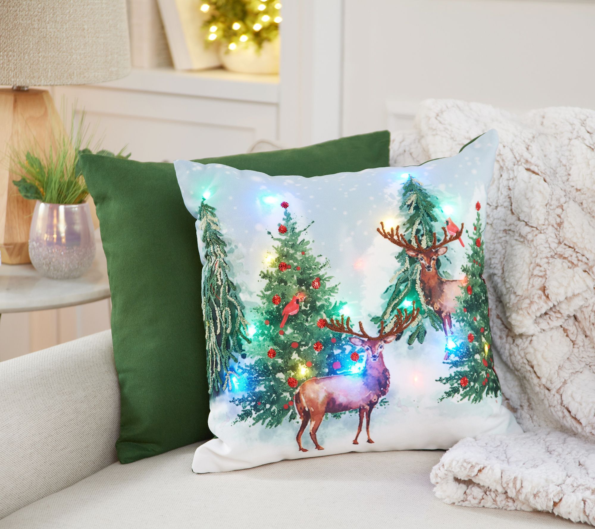 Holiday Living 18-in Pillow Christmas Decor in the Christmas Decor  department at