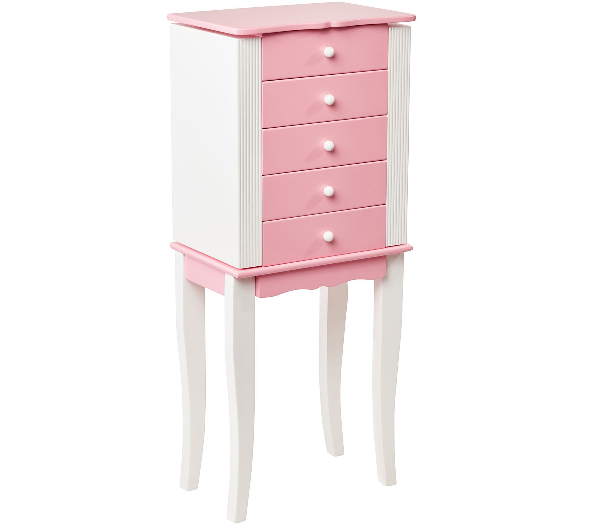 Mele & Co. Louisa Girl s Jewelry Armoire in Pink and White by Mele