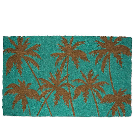 Palm Beach Natural Coir Doormat with  Nonslip Back