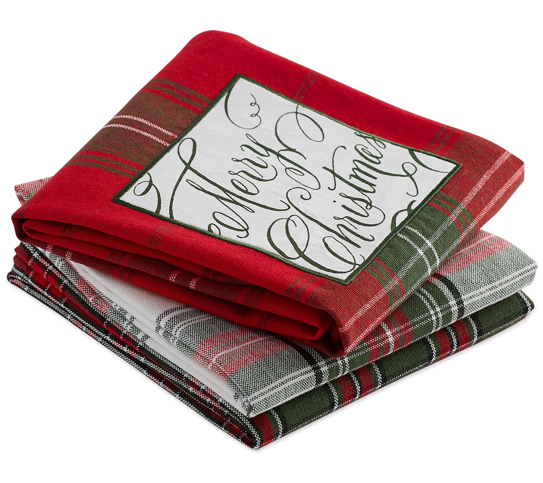 Design Imports Set of 3 Joyful Wishes Kitchen Towels