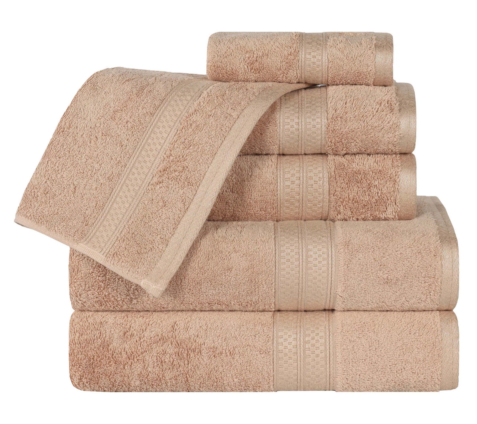 Superior Plush Rayon Made from Bamboo Blend 6Pc Towel Set