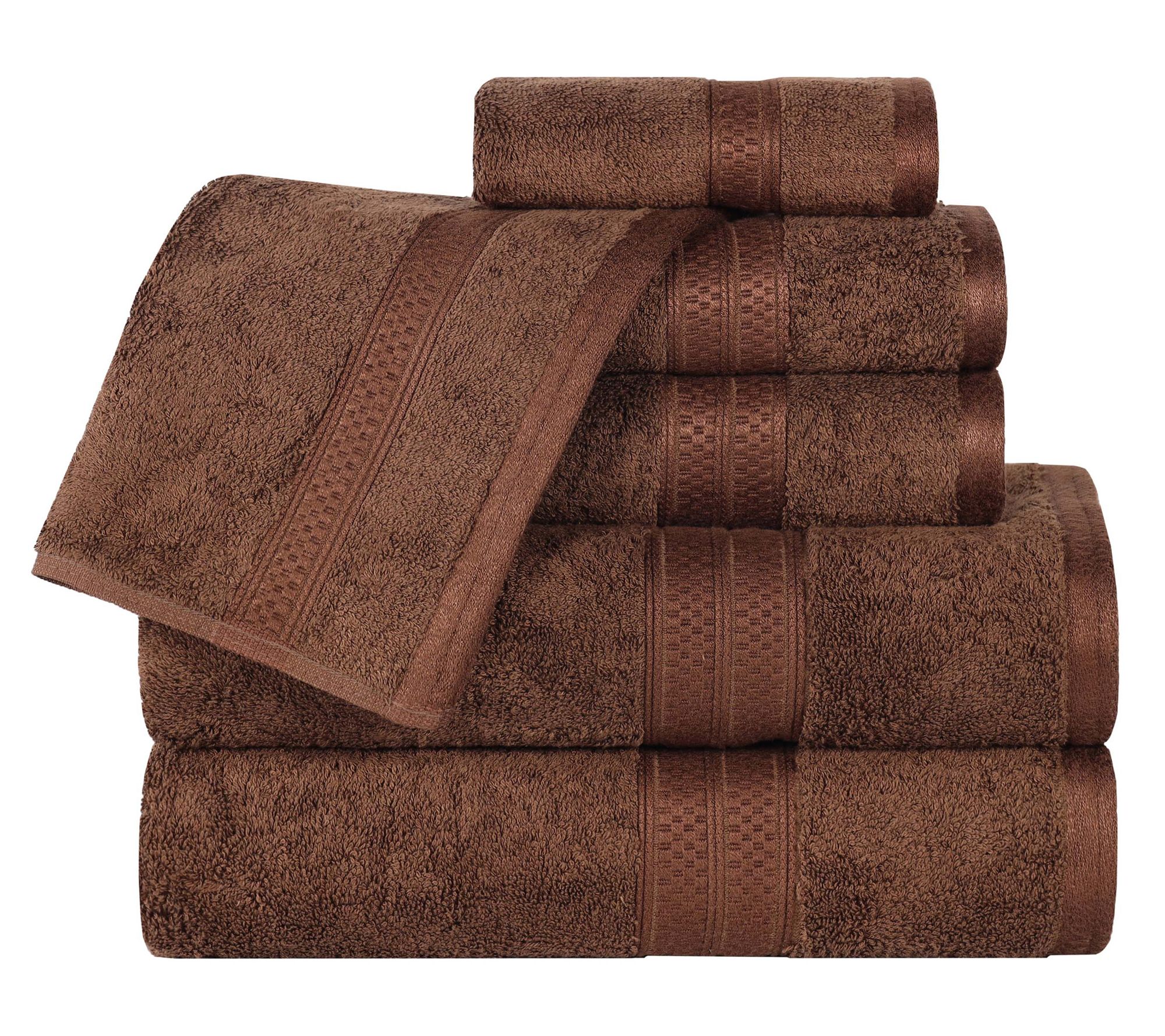 Superior Plush Rayon Made from Bamboo Blend 6Pc Towel Set