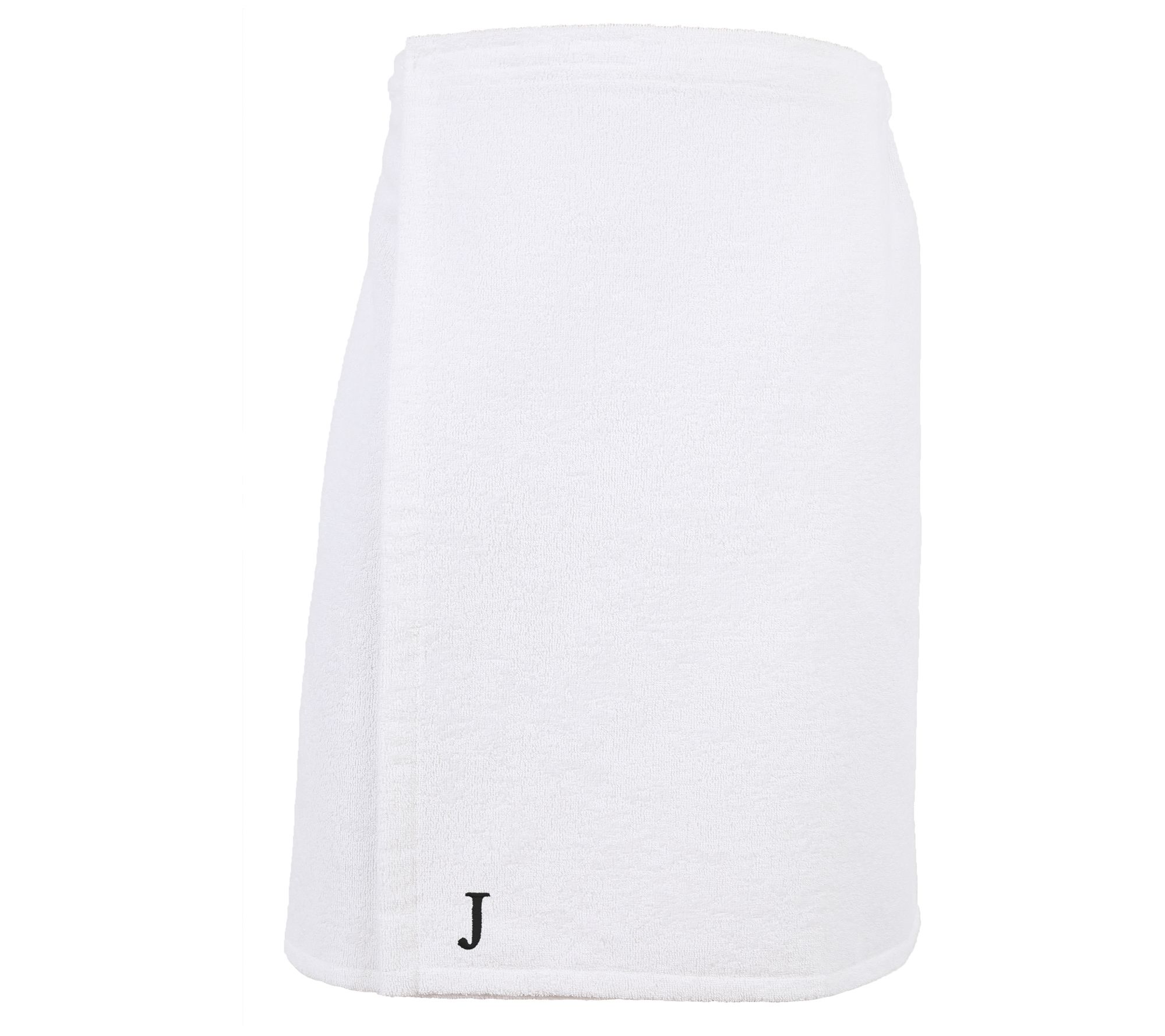 Linum Home Cotton Personalized Men's Terry BodyWrap White