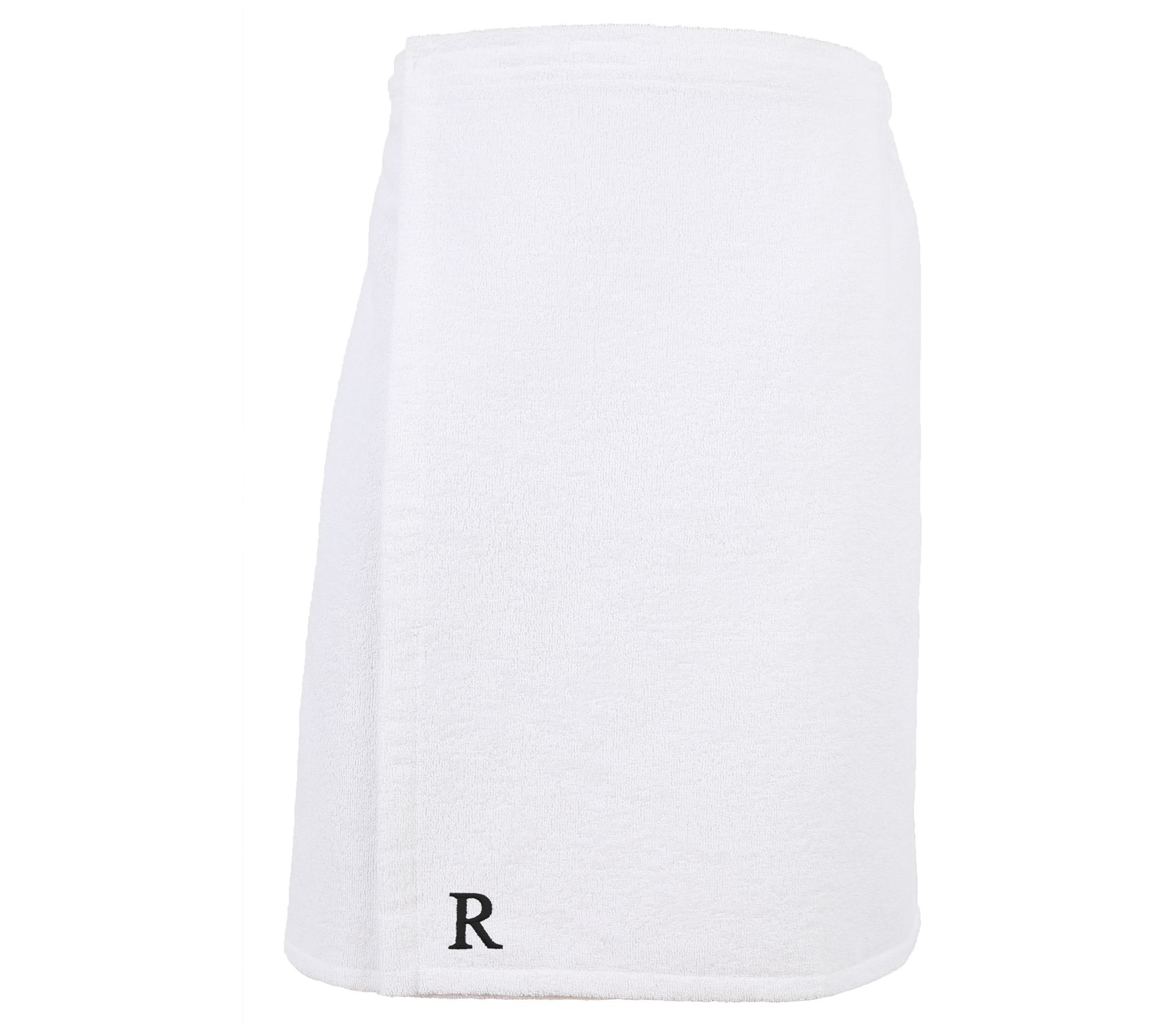 Linum Home Cotton Personalized Men's Terry BodyWrap White