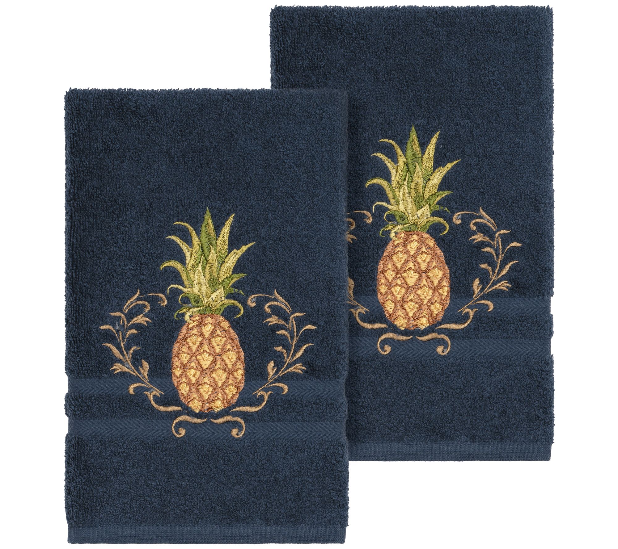 Linum Home Textiles Welcome 2PC Embellished Hand Towel Set