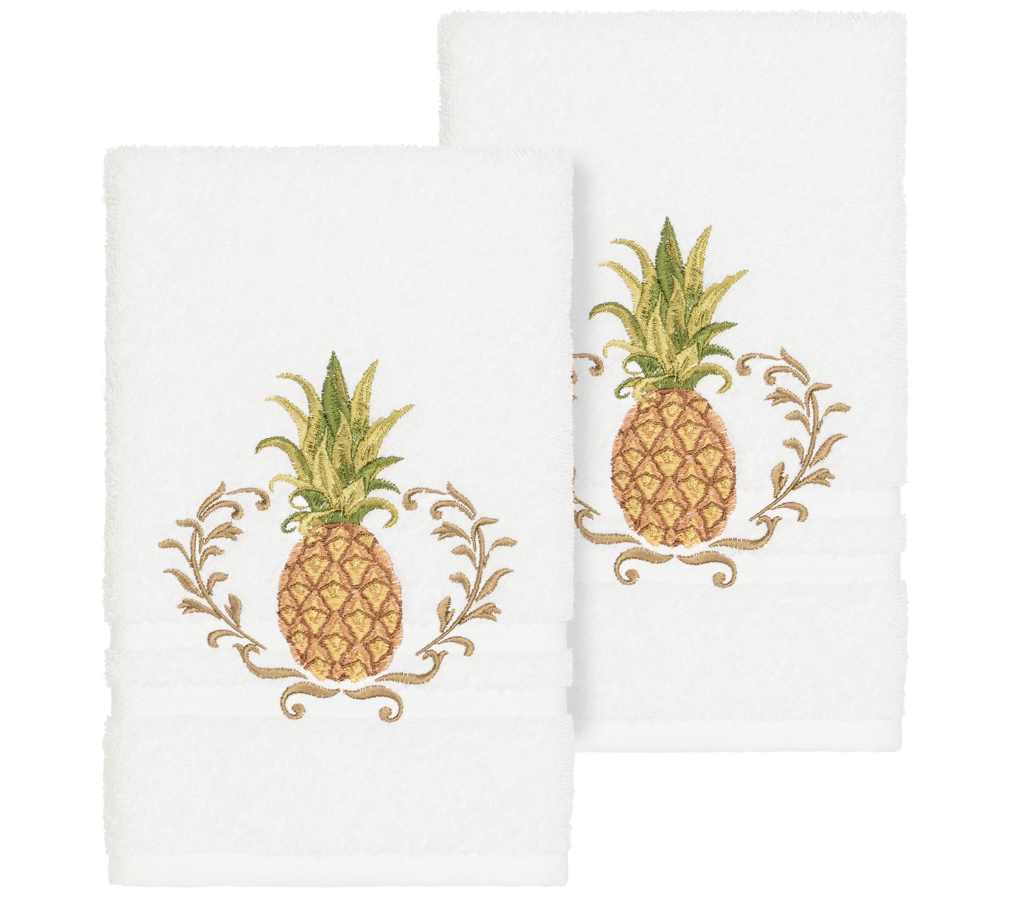 Linum Home Textiles Welcome 2PC Embellished Hand Towel Set