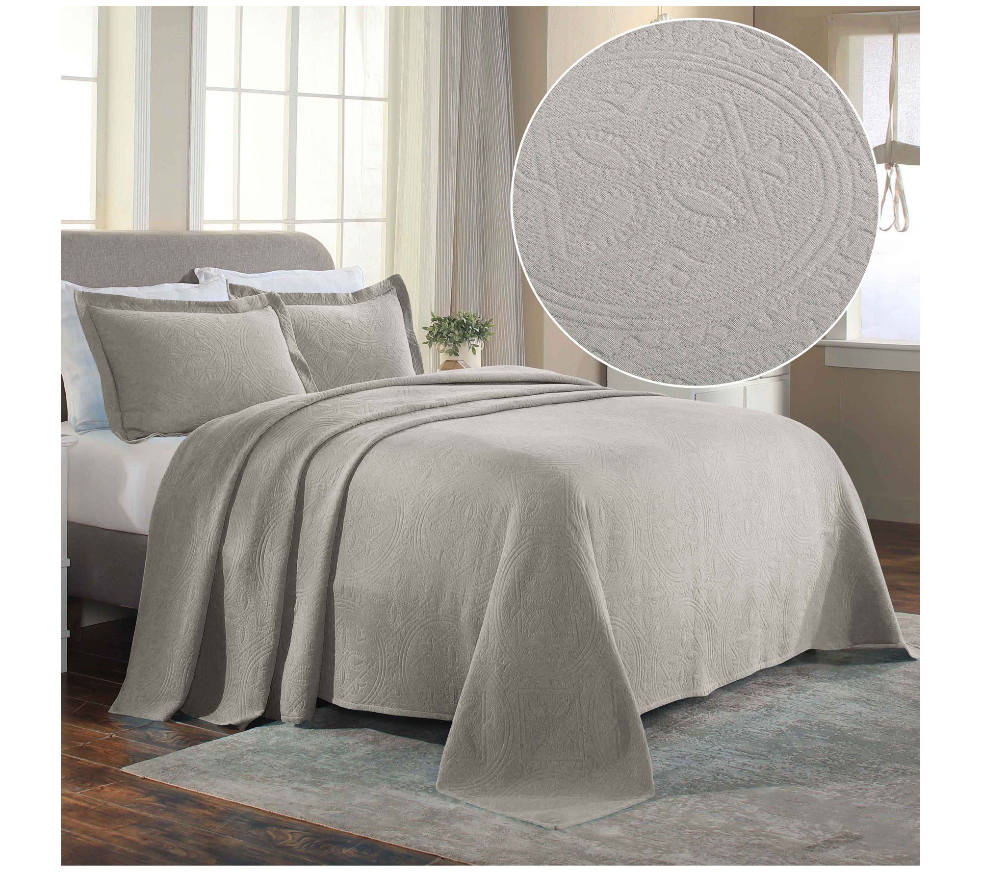 Superior Cotton 3-Piece Jacquard Full/Queen Bedpread Set