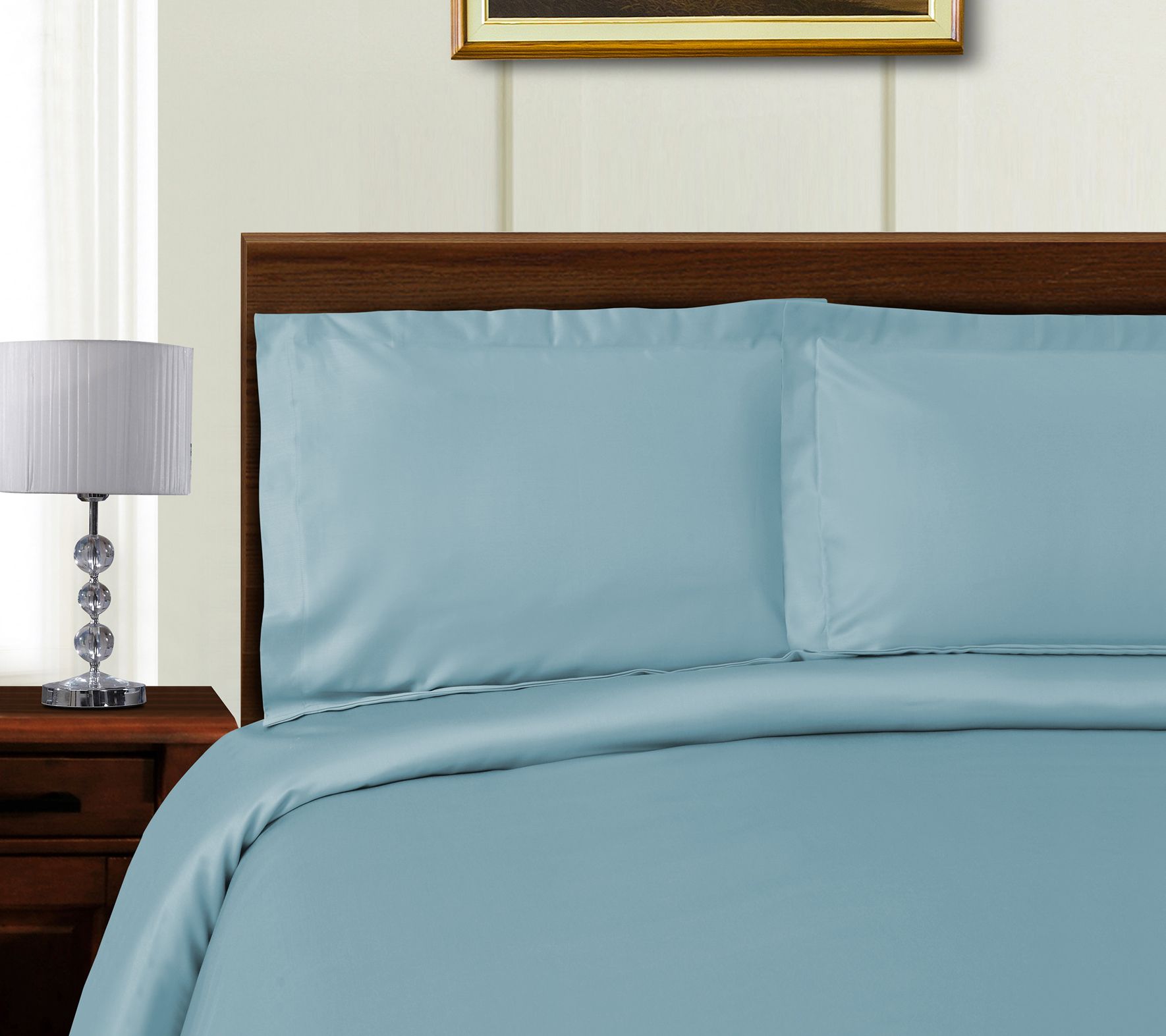 Superior Solid Tencel-Blend Duvet Cover Set, Full/Queen