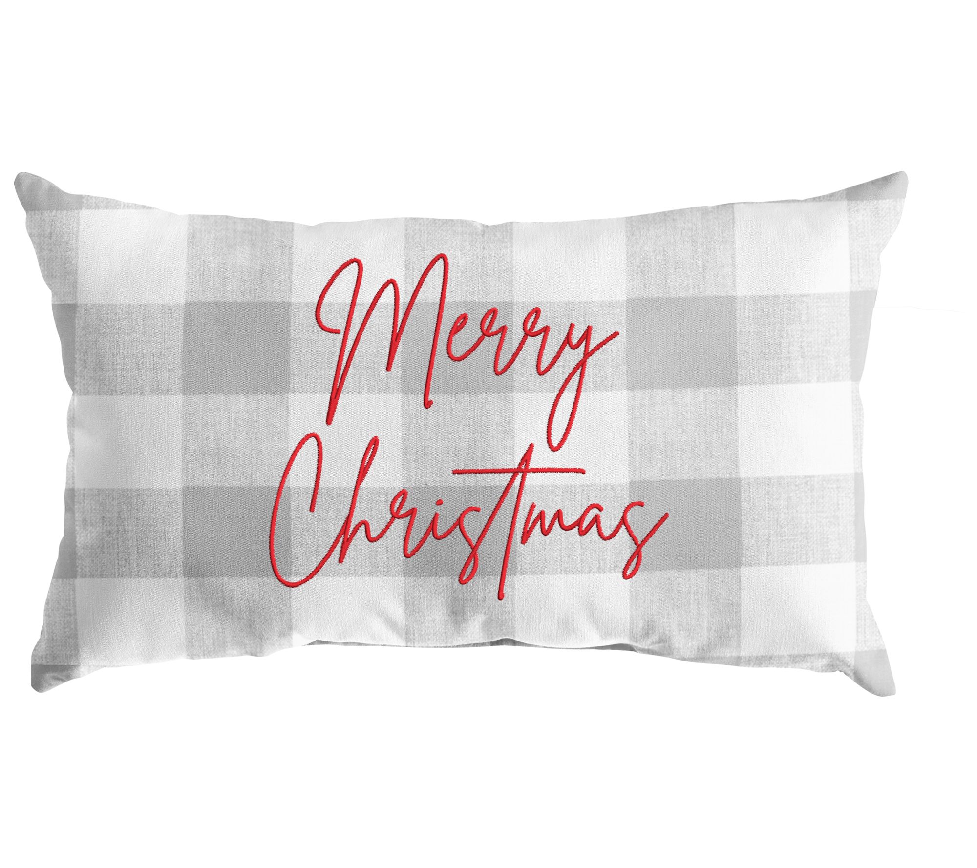 Sorra Home "Merry Christmas" Embroidered 13" x20" Pillow