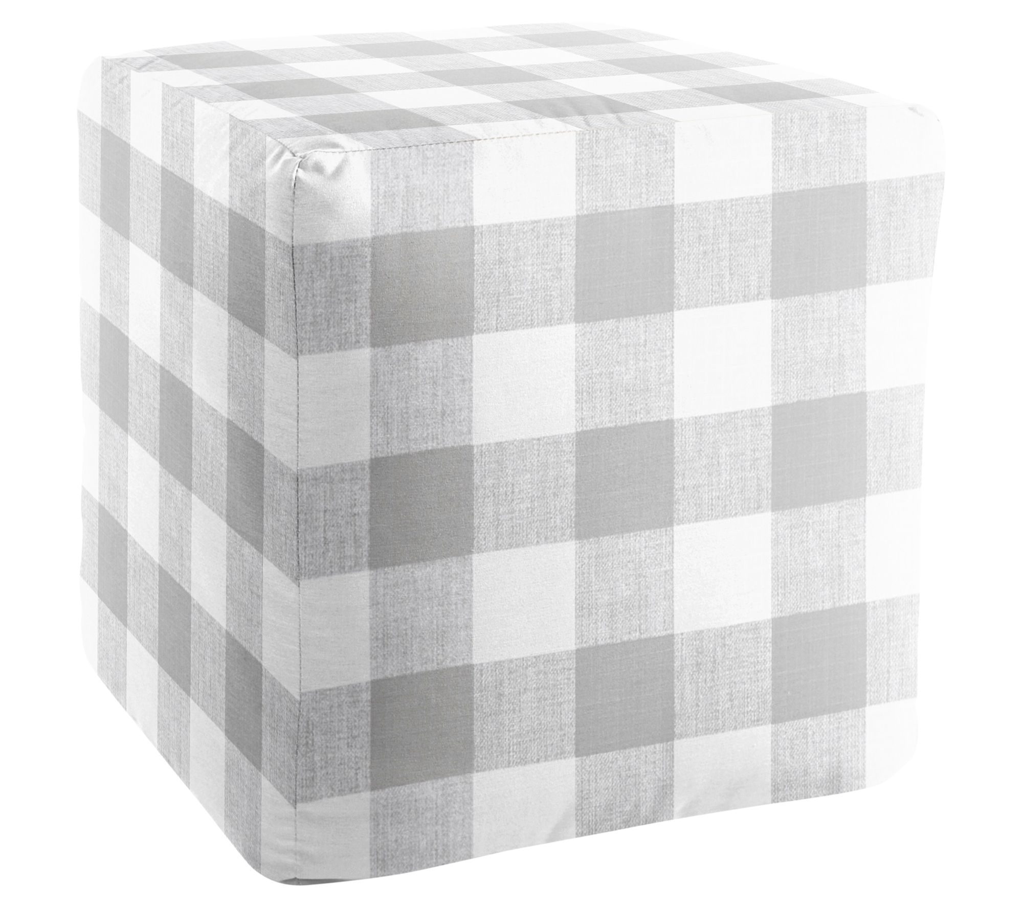 Sorra Home Buffalo Plaid 18" Foam Pouf