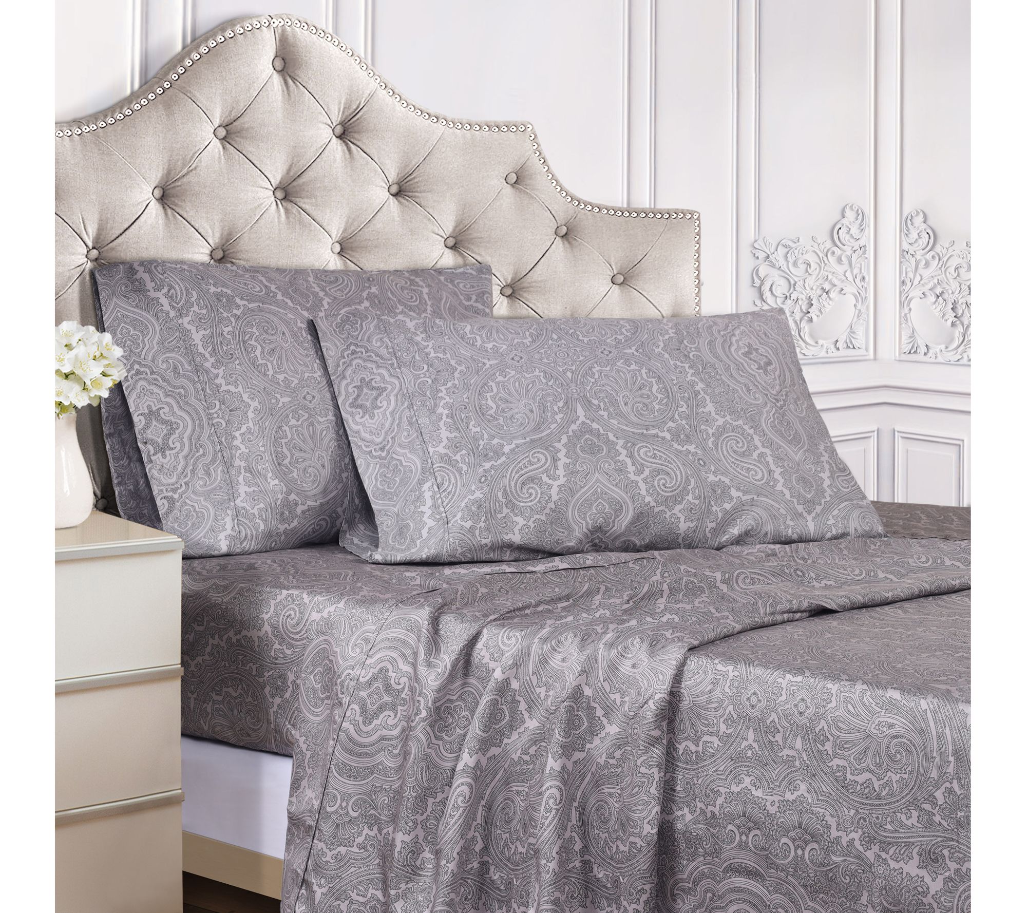 Superior Paisley Cotton and Polyester Blend Shet Set, Full