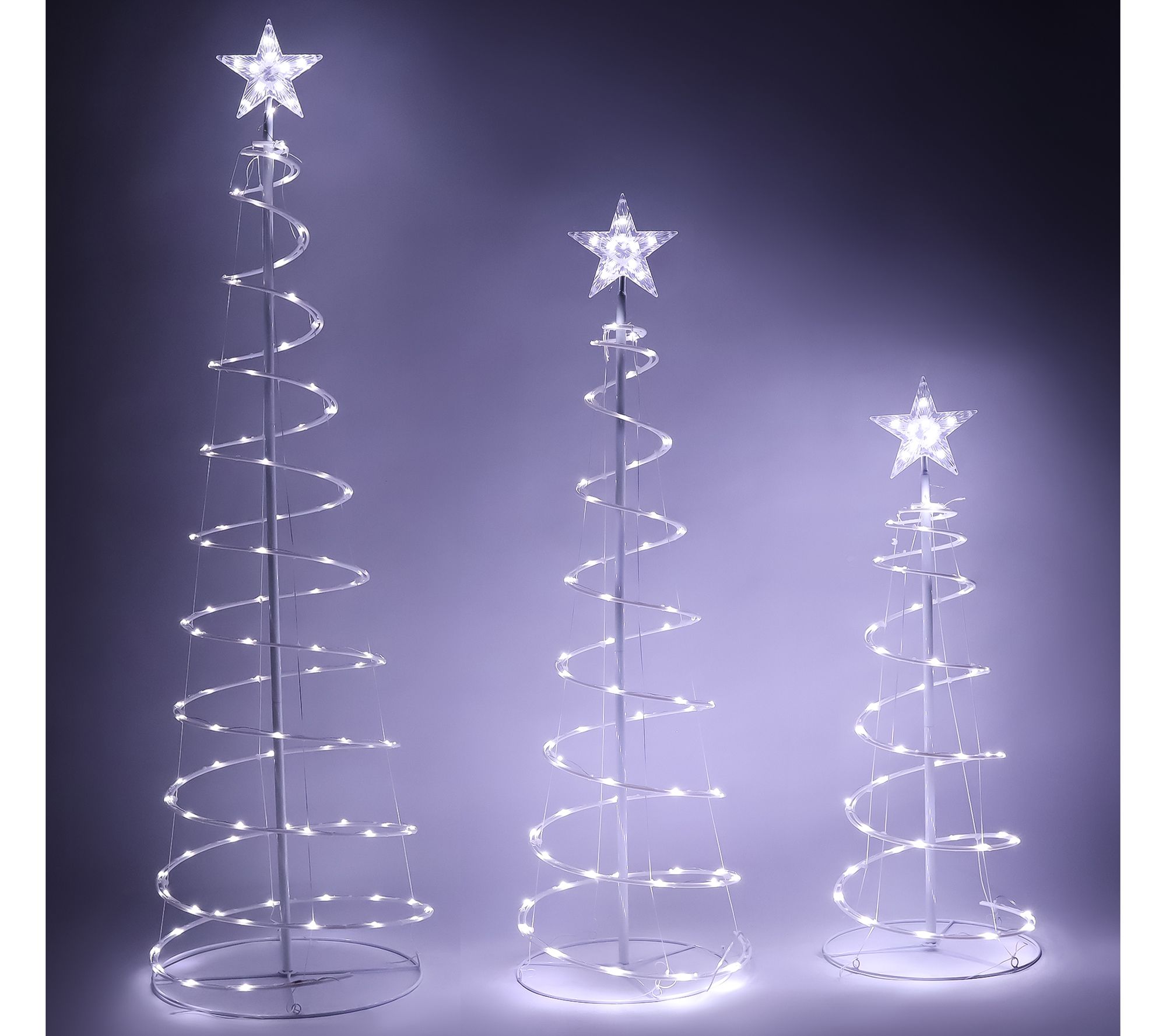 Joiedomi Spiral Tree Set (Cool White), 3 Pcs