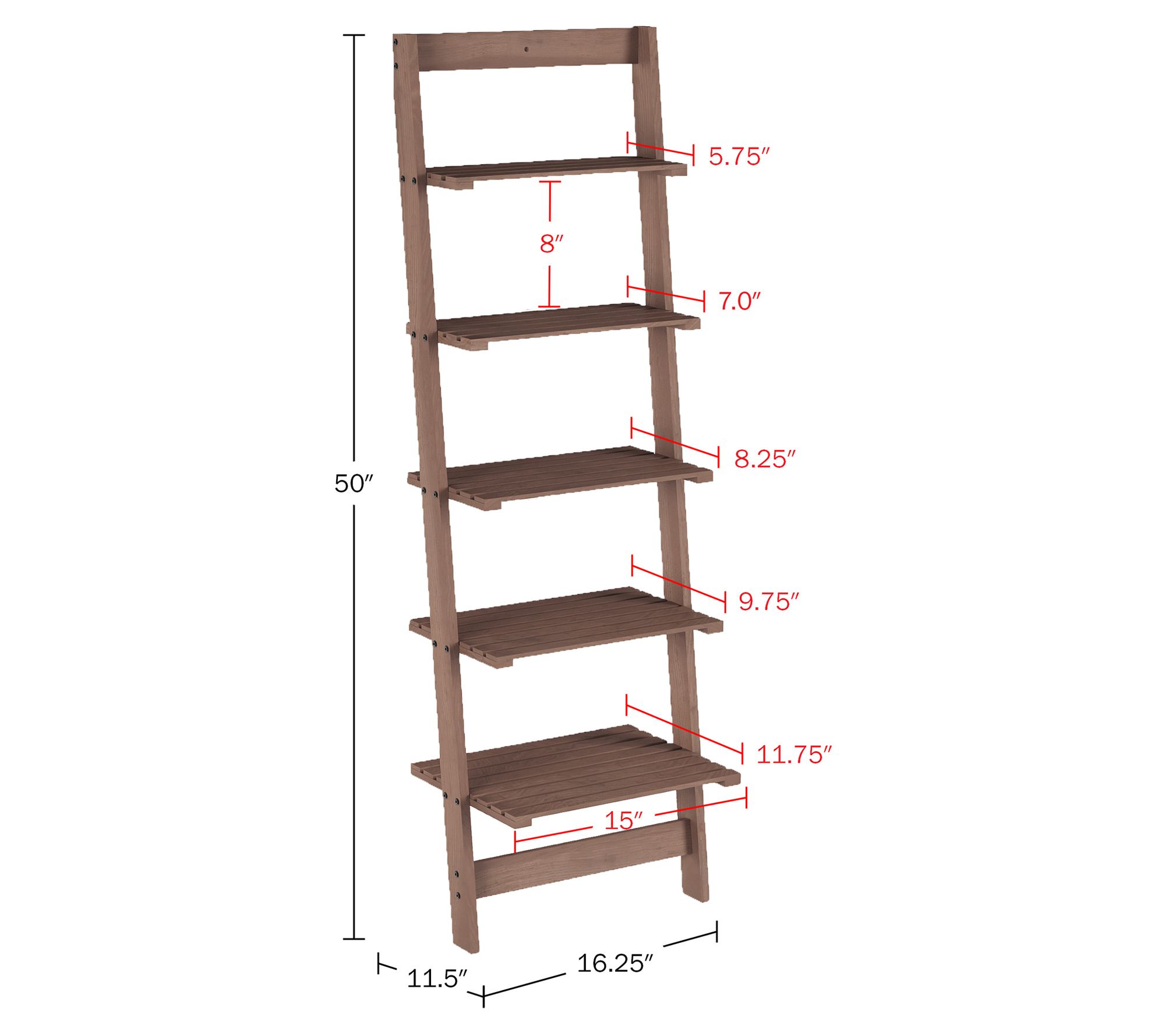 Lavish Home Bookshelf Ladder Shelf Decorative Book Shelves