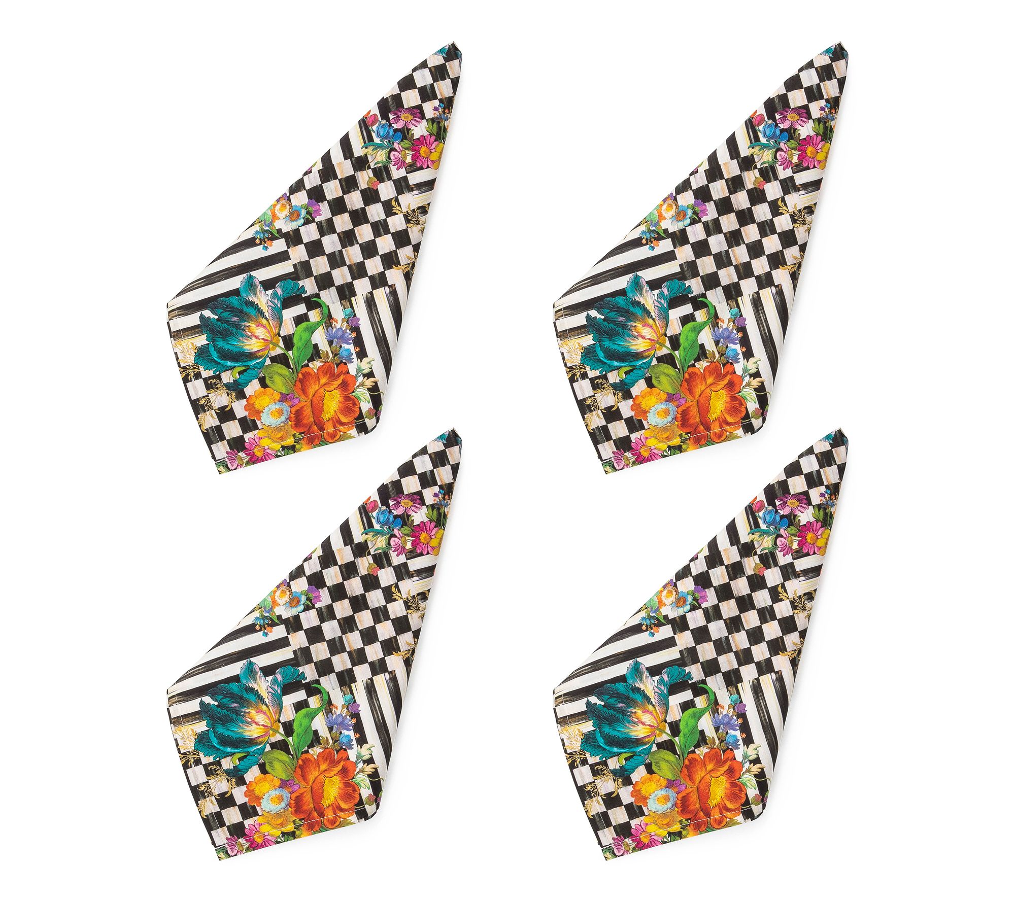 MacKenzie- Childs Set of 4 Cotton Napkins