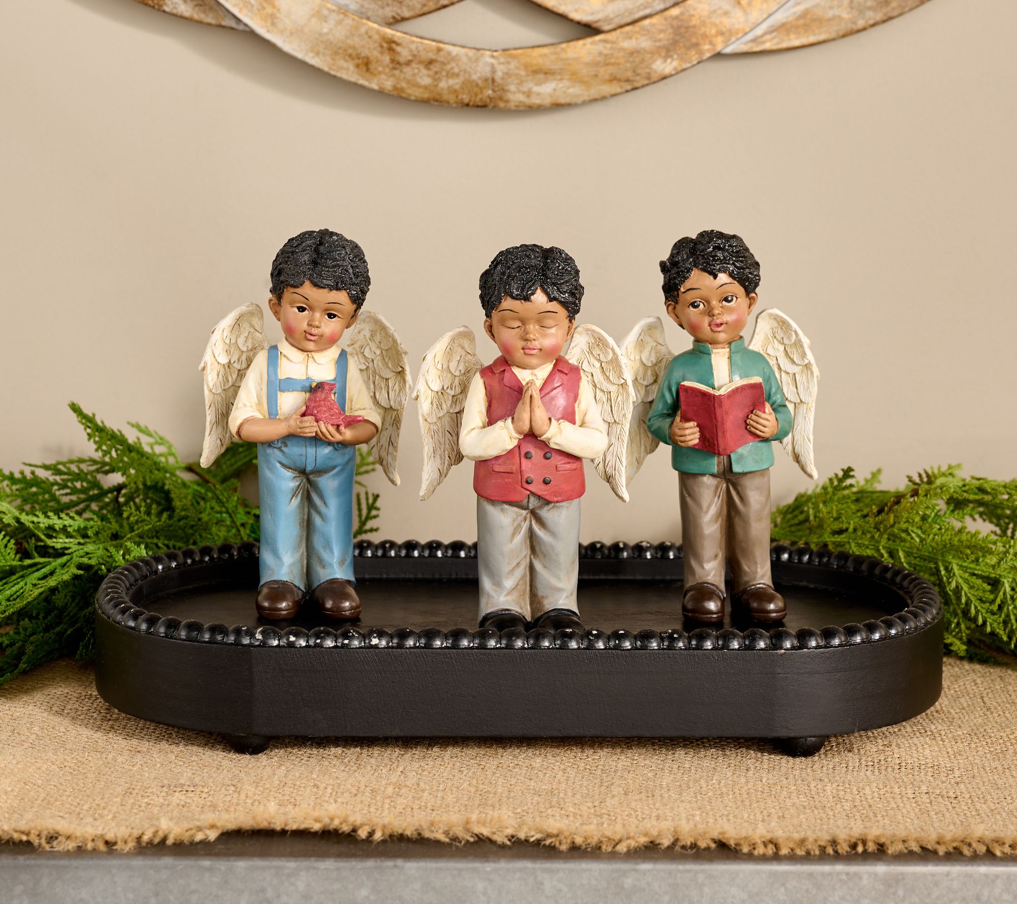 Set of 3 Boy Angel Figures by Valerie