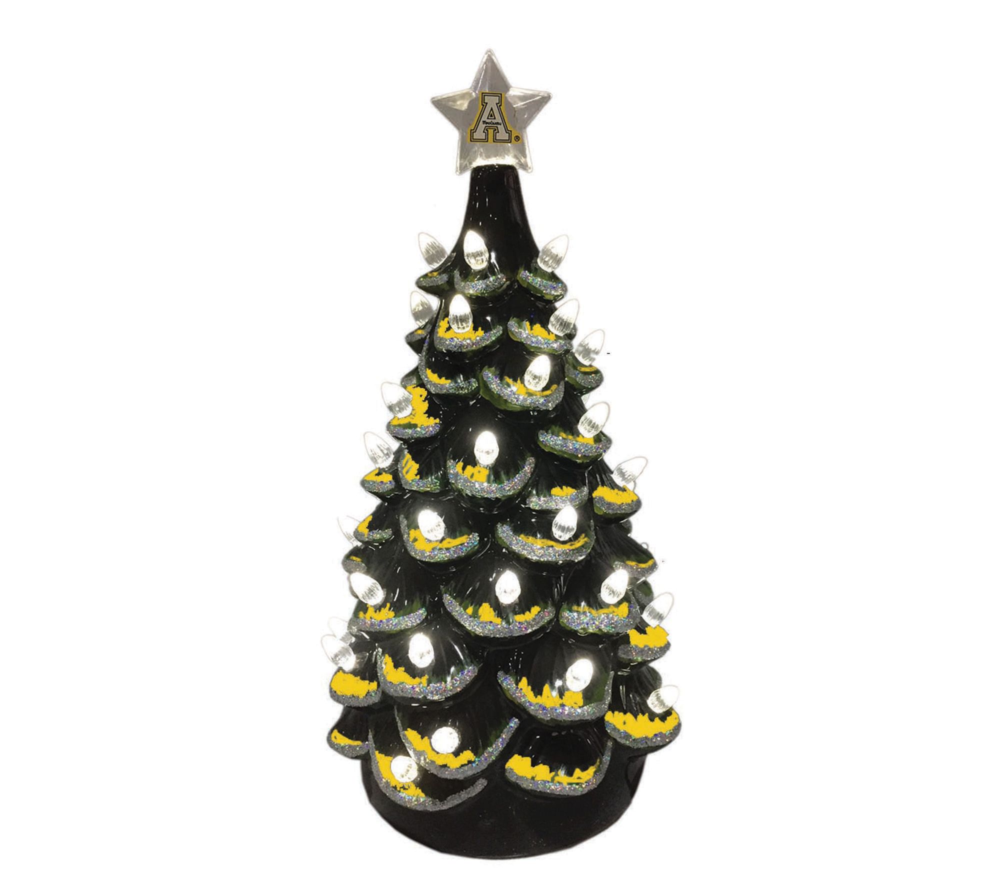 Santa's Workshop 14" Collegiate Light Up Ceramic Tree