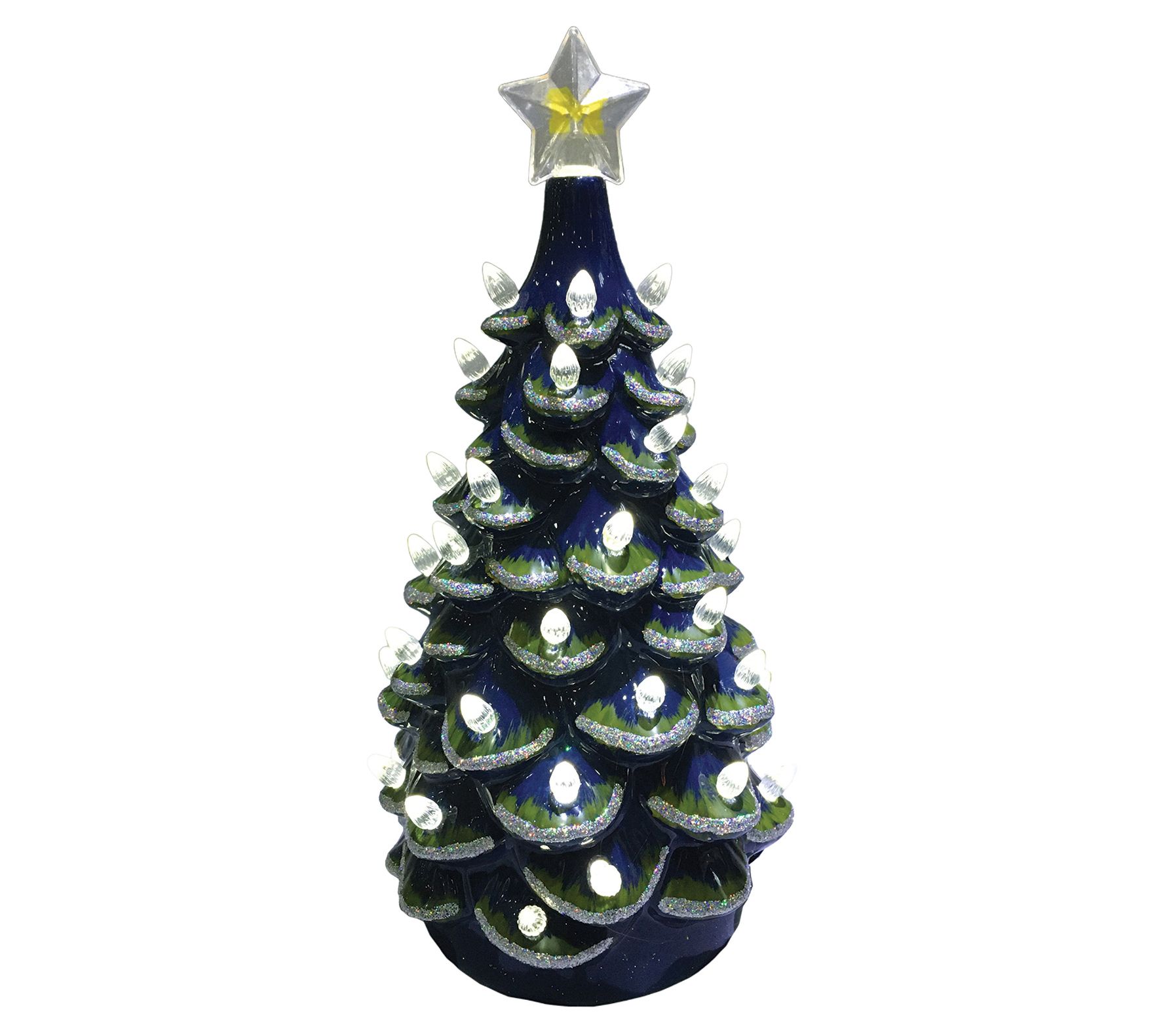 Santa's Workshop 14" Collegiate Light Up Ceramic Tree