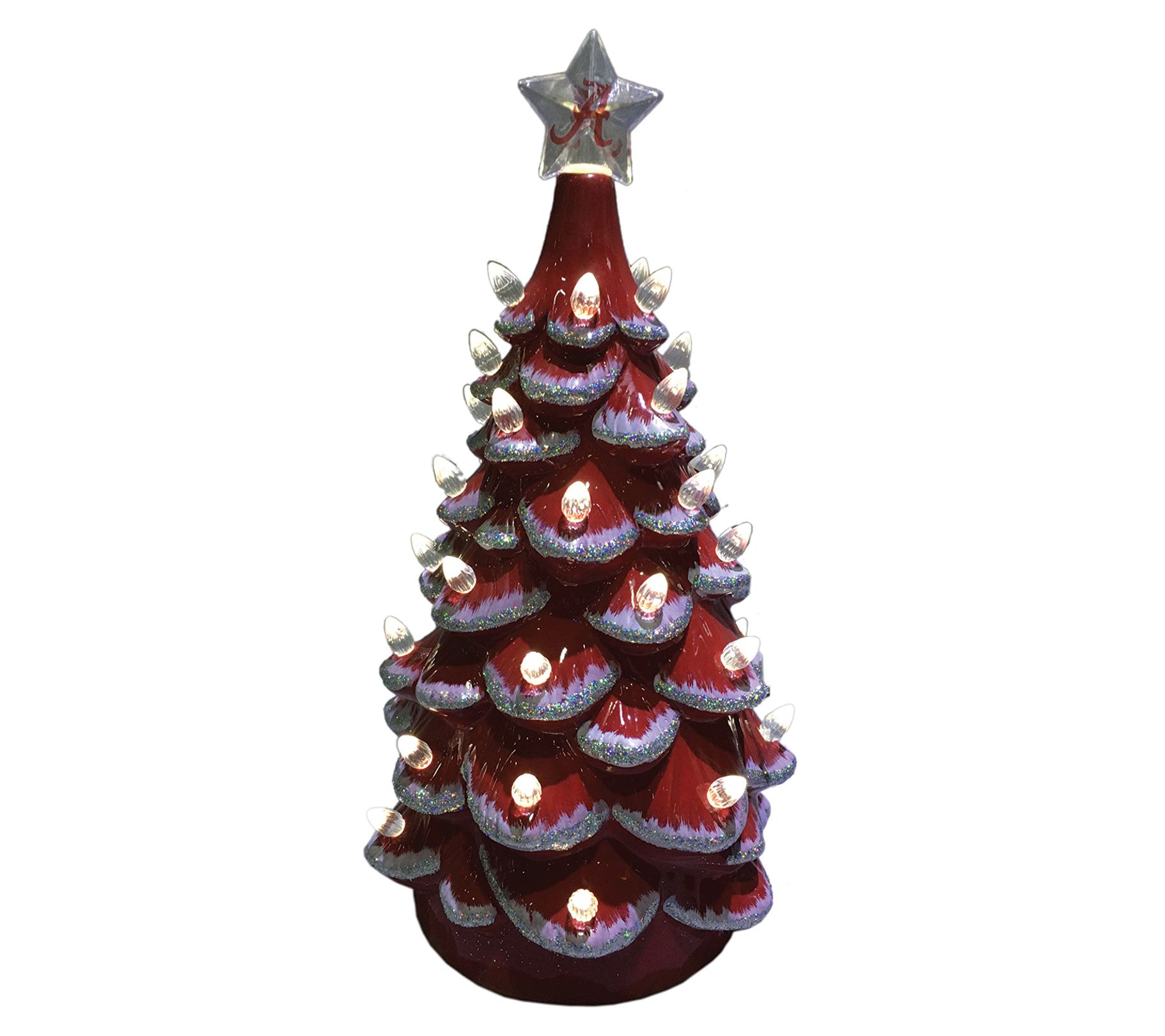 Santa's Workshop 14" Collegiate Light Up Ceramic Tree