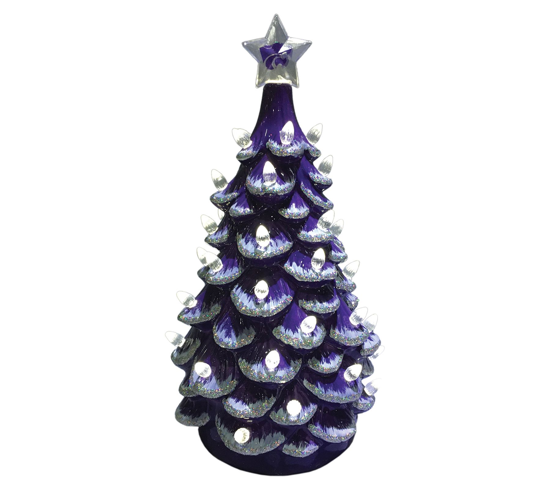 Santa's Workshop 14" Collegiate Light Up Ceramic Tree