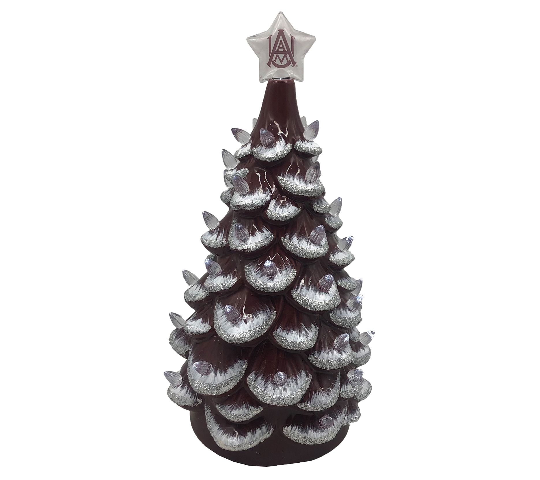 Santa's Workshop 14" Collegiate Light Up Cerami c Tree