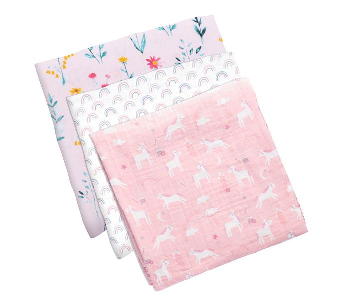 Stephen Joseph Muslin Blanket Set of 3