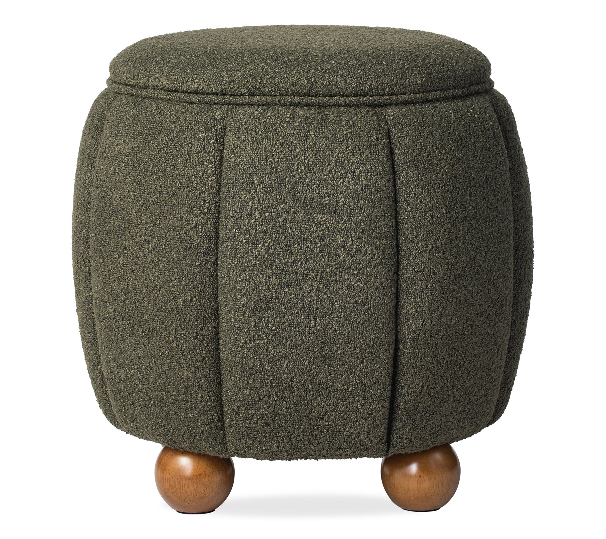 Glitzhome Boucle Upholstered Storage Ottoman and Accent Stool