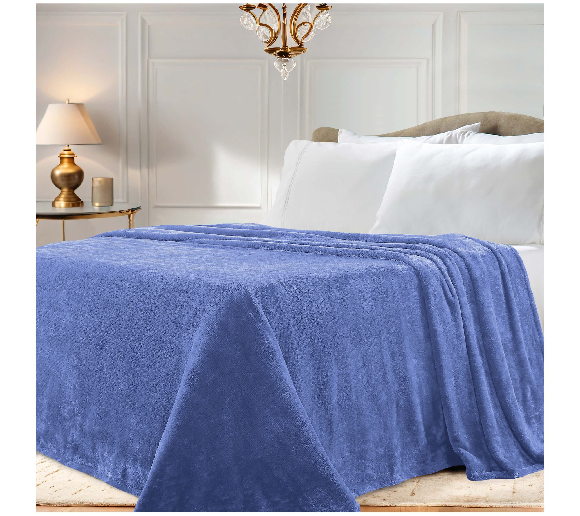 Superior Solid Fleece Medium Weight Fluffy Soft  Blanket Throw