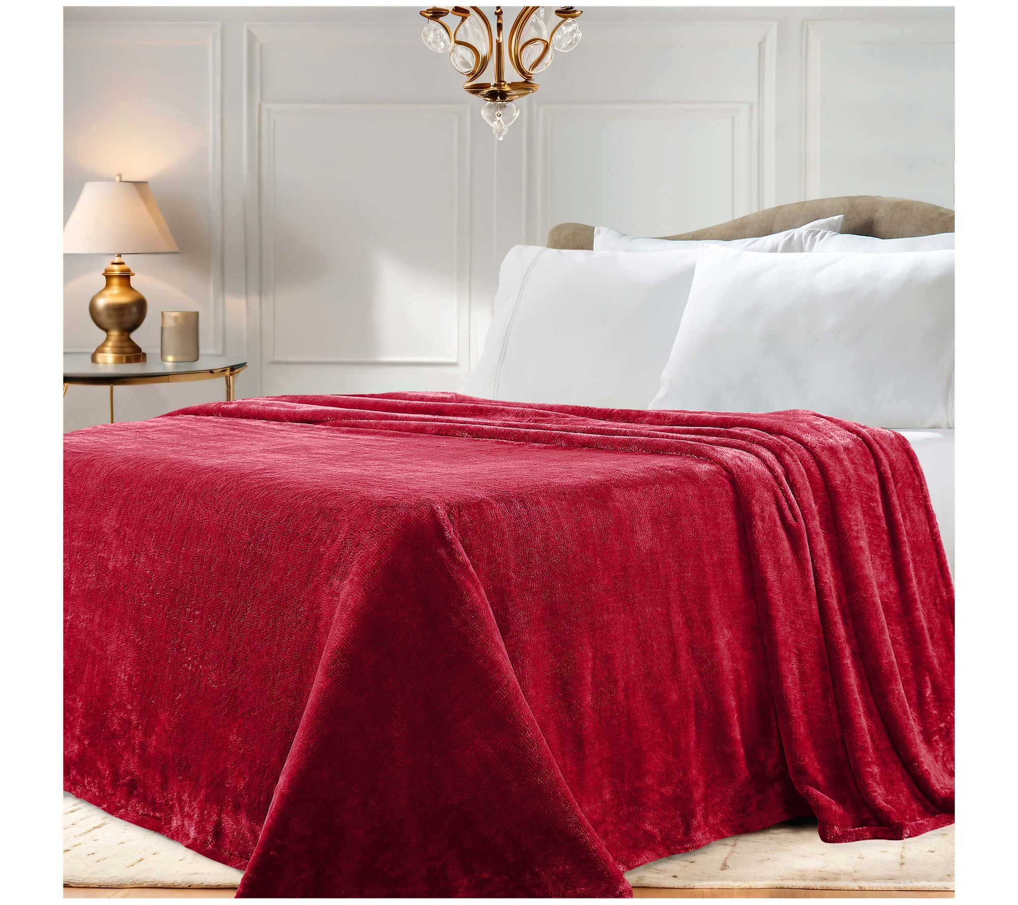 Superior Solid Fleece Medium Weight Fluffy Soft  Blanket Throw