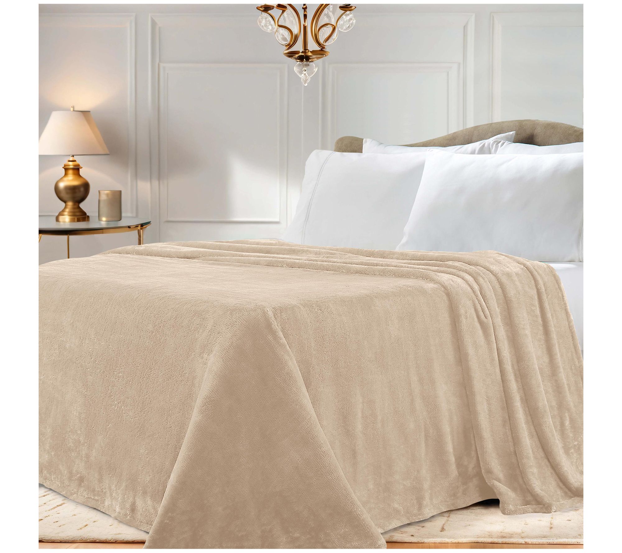 Superior Solid Fleece Medium Weight Fluffy Soft  Blanket Throw