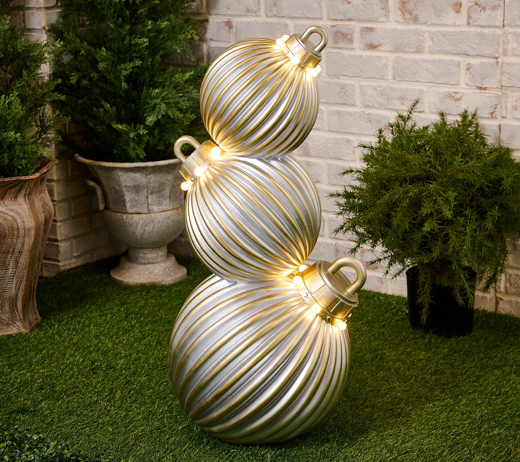 Illuminated Indoor/Outdoor 32" Stacking Ornaments by Kim Gravel
