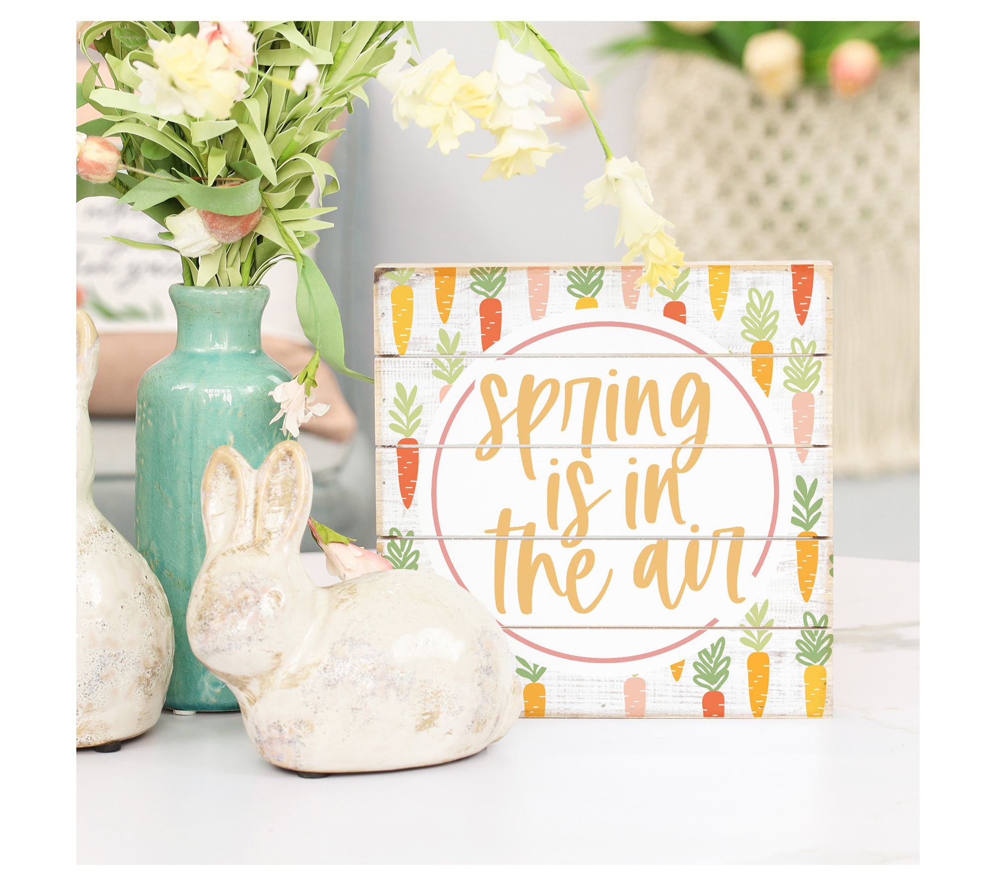Sincere Surroundings 8" Spring In Air Carrots Pallet Petite