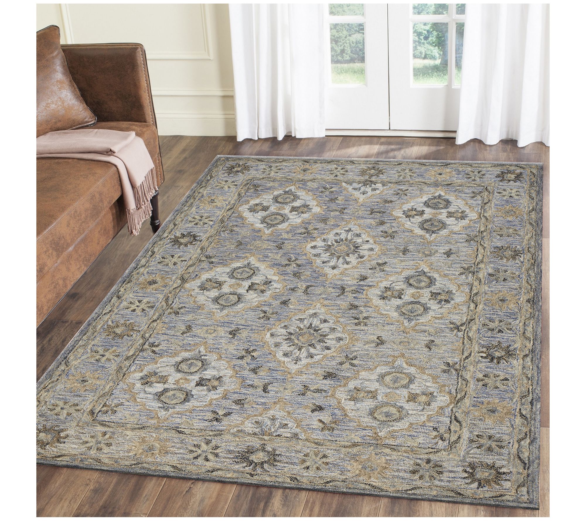 Ox Bay Classic Floral Hand-Tufted Wool Indoor Rug, 7'9" x 9'9"