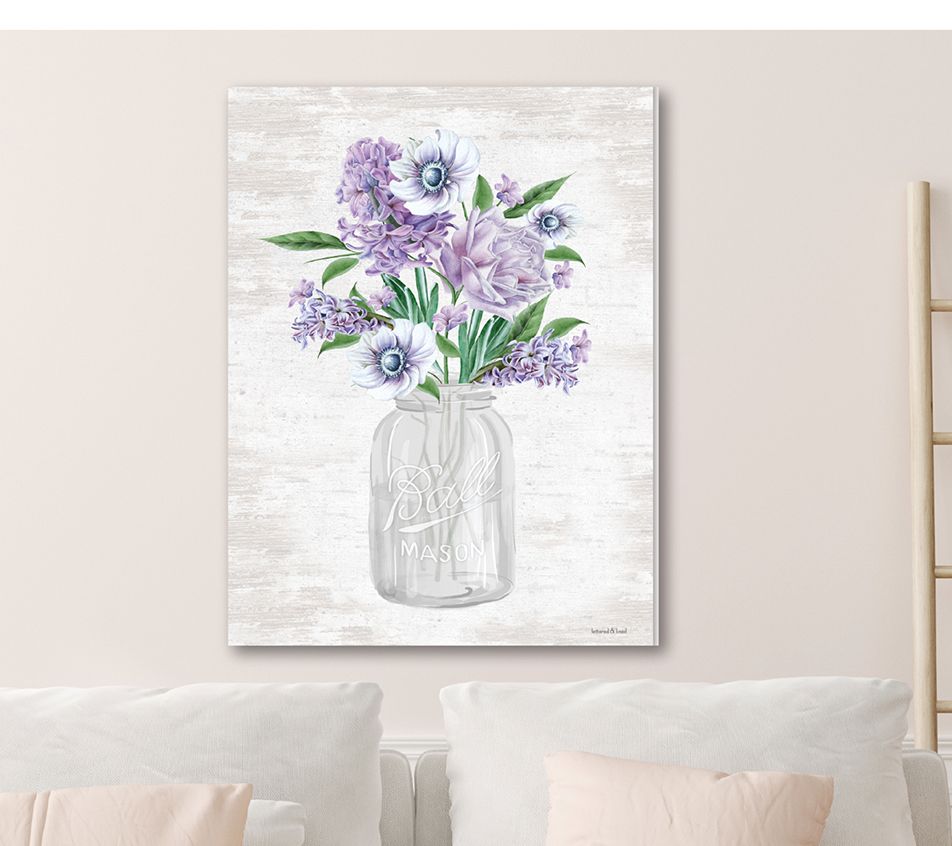 Courtside Market Spring Bouquet Violet 30x40 Canvas Wall Art