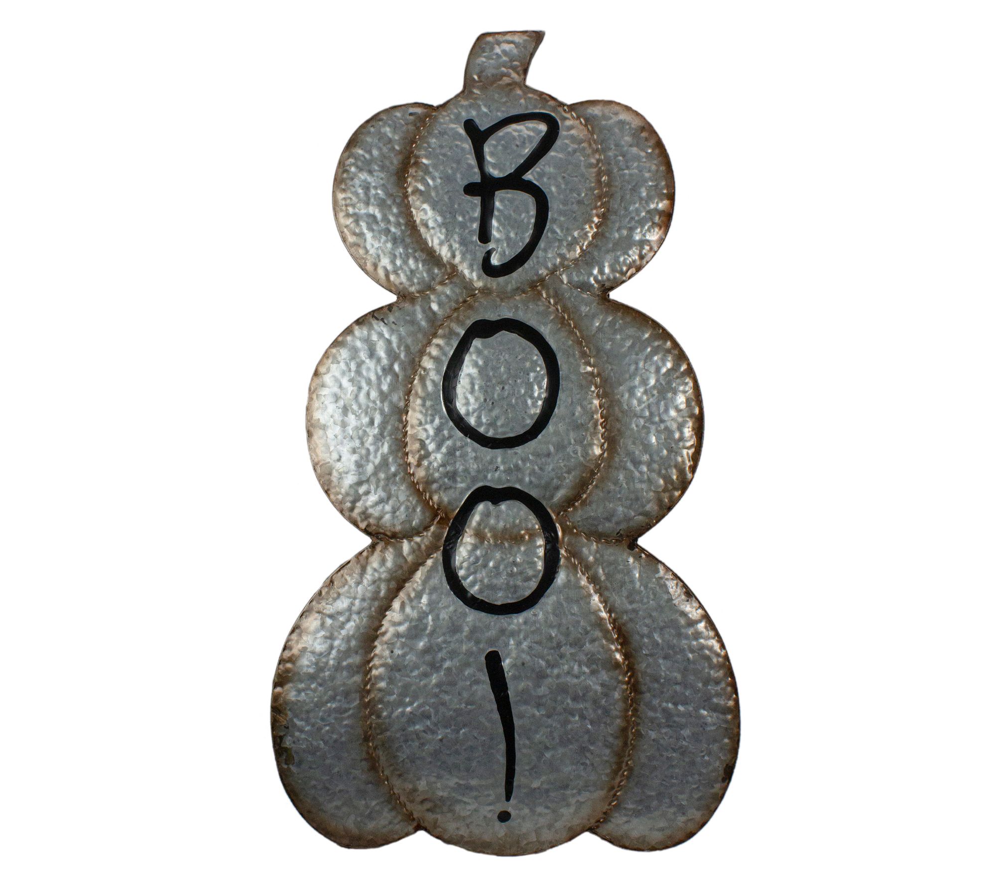  Northlight Boo! Metal Pumpkin Halloween Decoration 28"