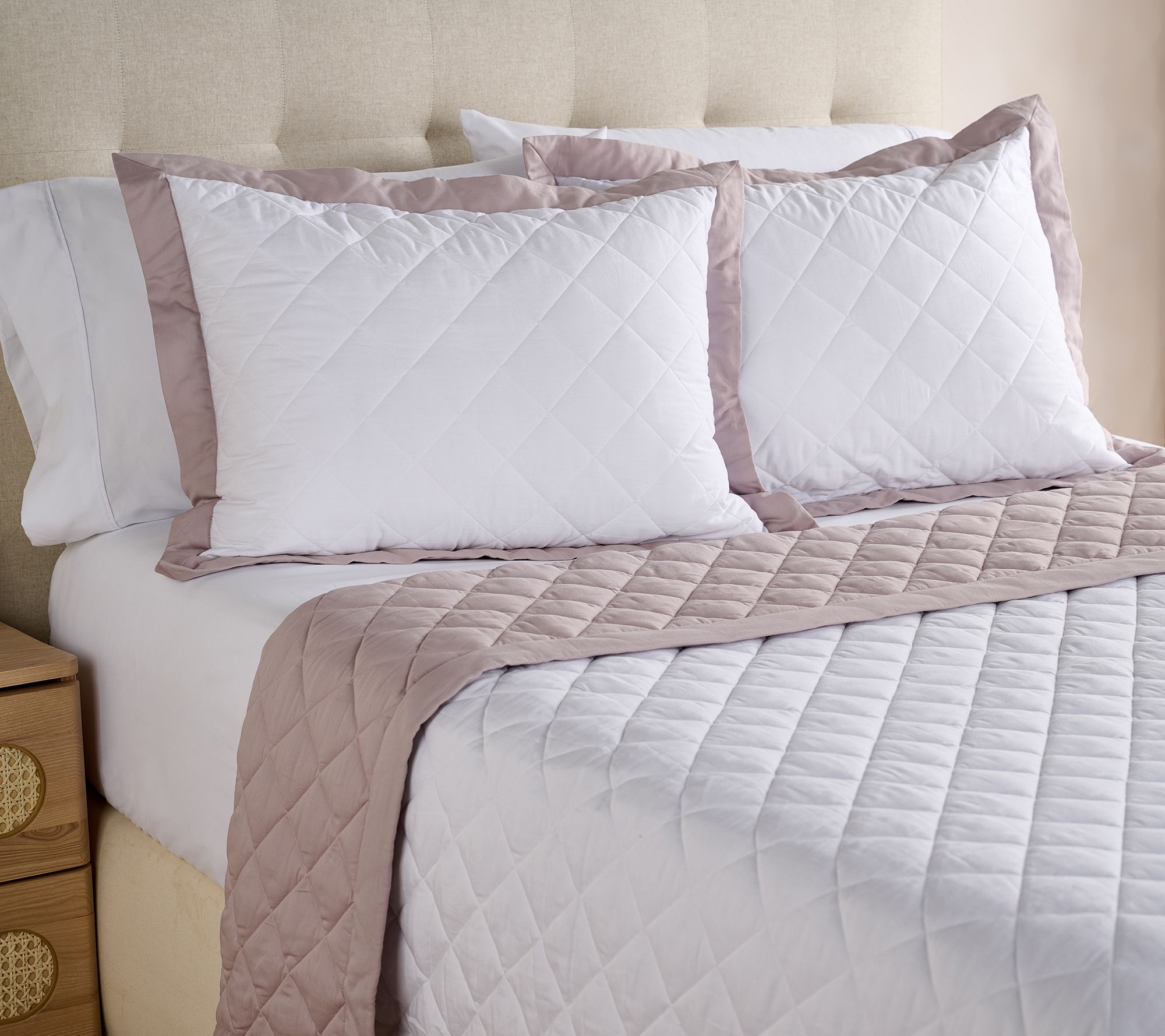  W by Wamsutta Reversible Down Alt Blanket & Sham Set- King