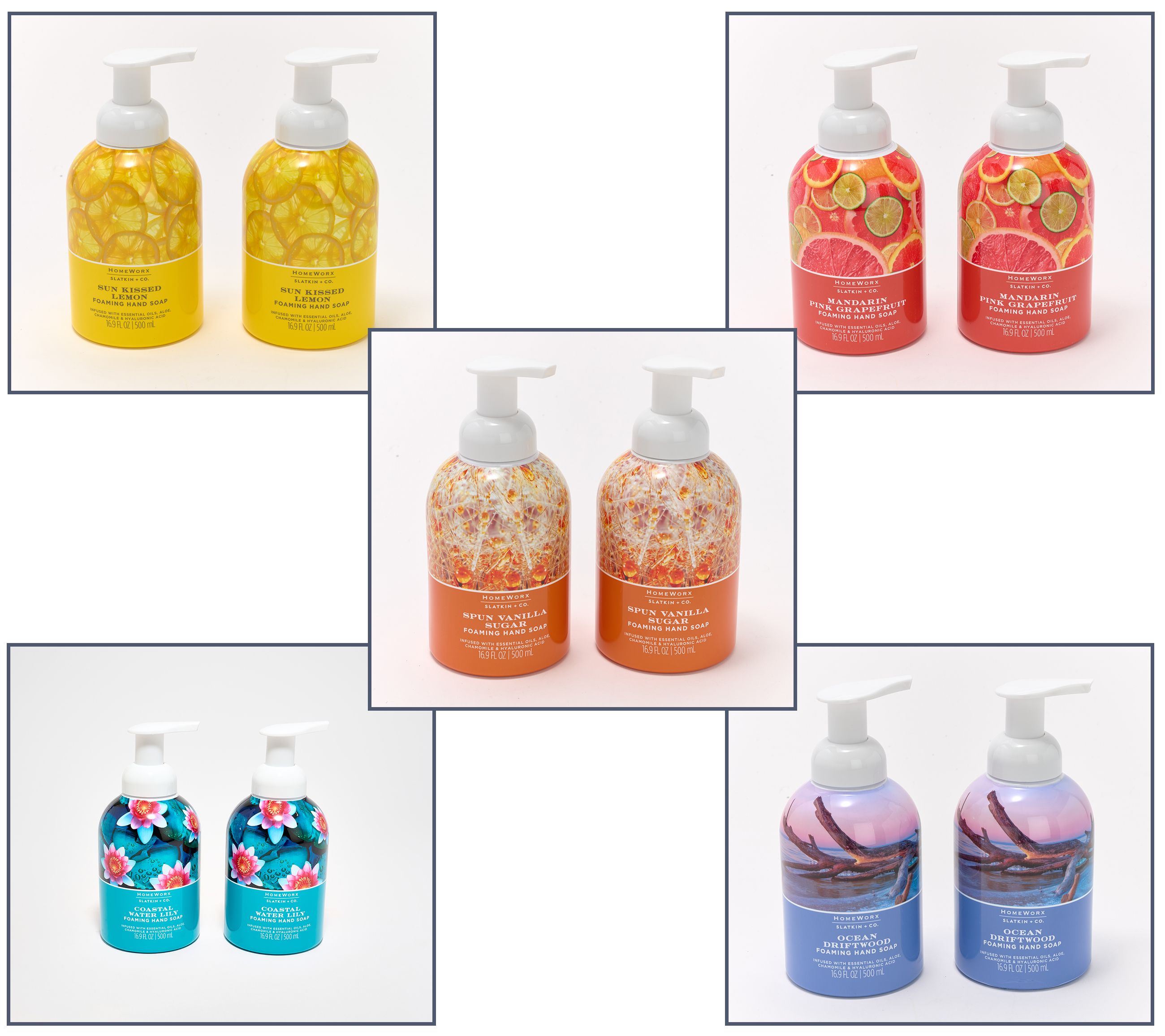 HomeWorx by Slatkin + Co. S/2 16oz Spring Refresh Foam Hand Soaps