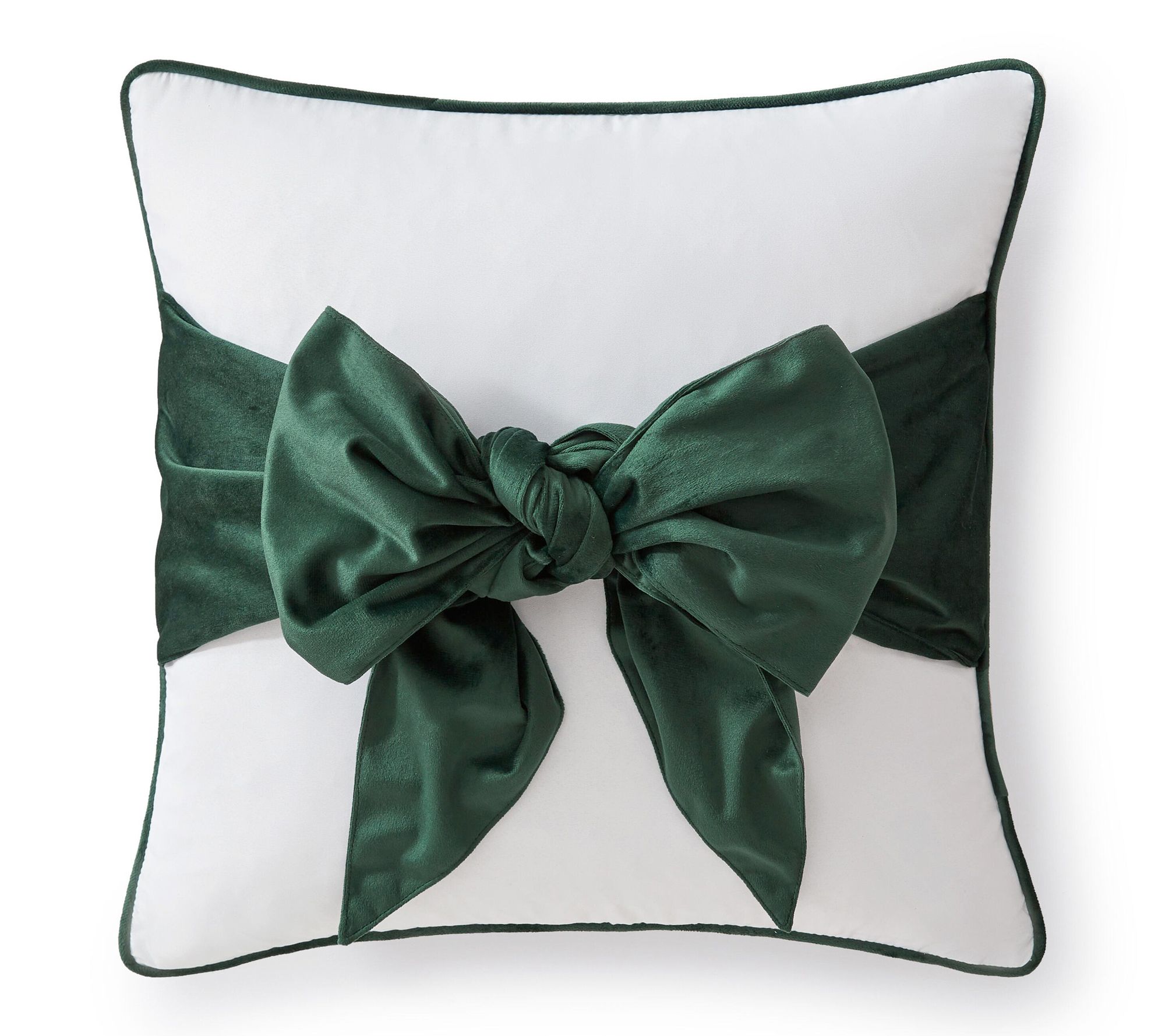 Martha Stewart Bedford Bow Pillow 20"X20" Decorative Pillow