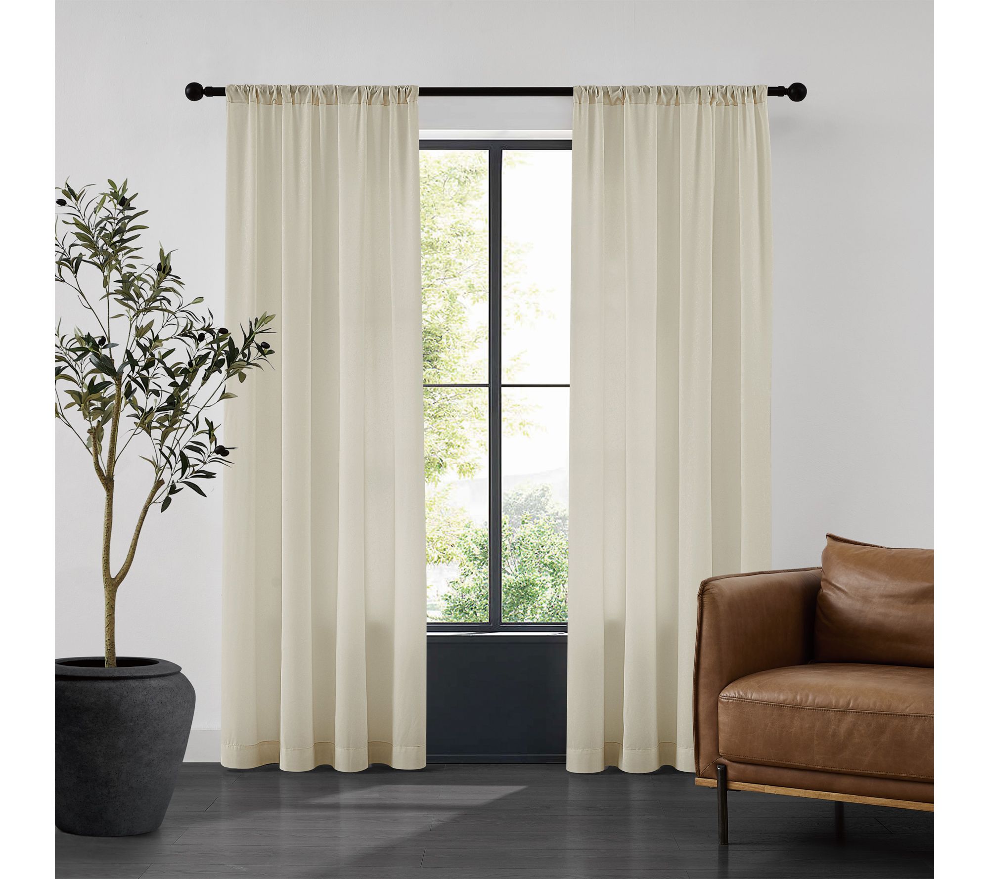 Sheer Barrier Embossed Privacy 52x95 Rod PocketPanel Pair