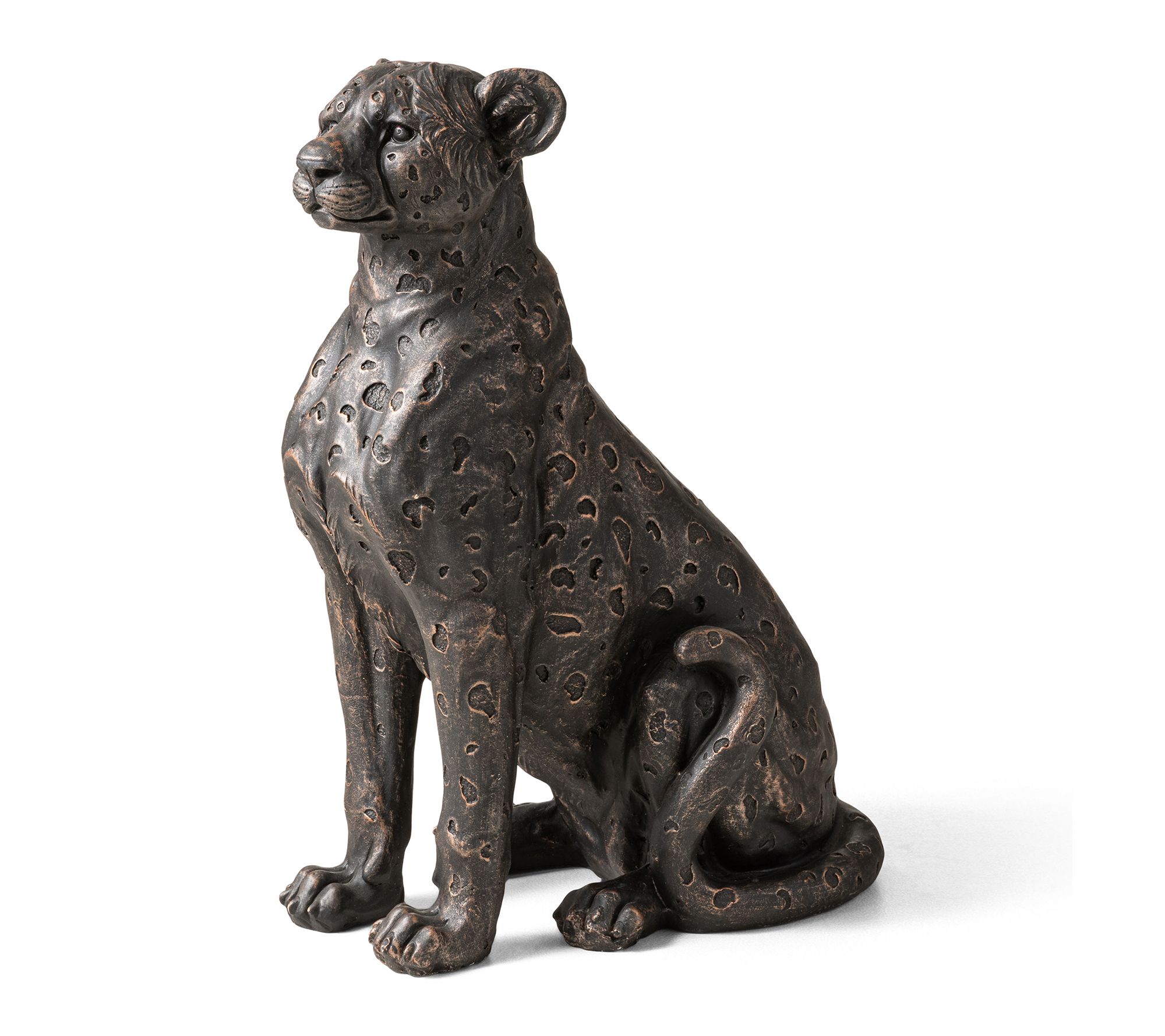 Glitzhome 23.25''H MGO Bronze Leopard Statue