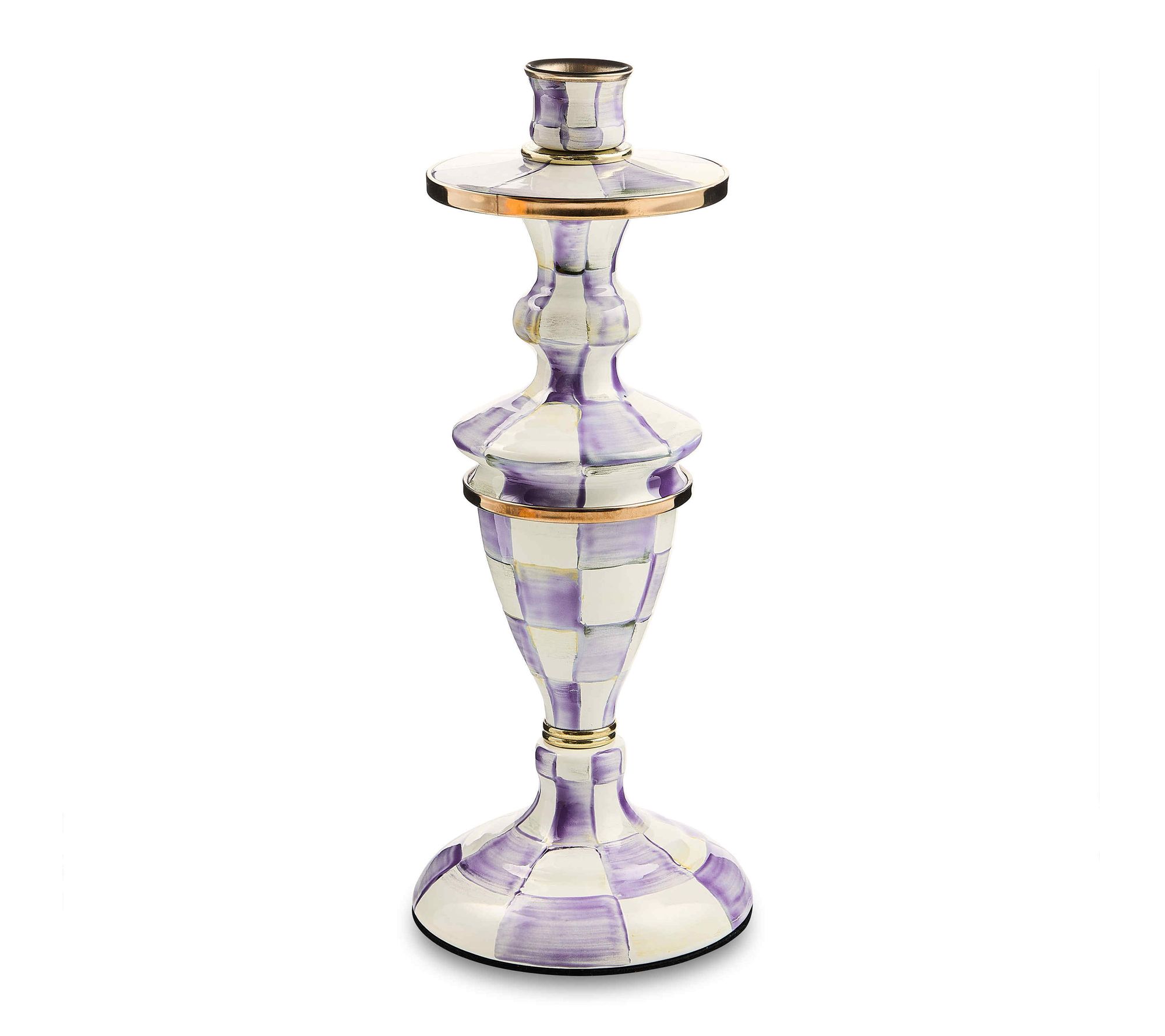 MacKenzie-Childs Check Medium Enamel Candlestick