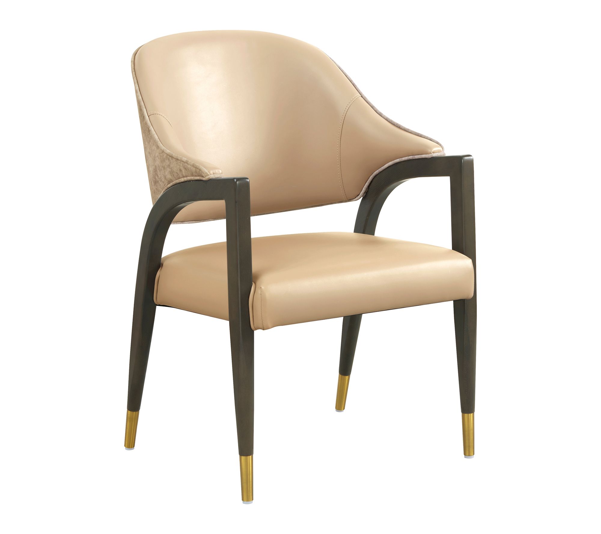 Manhattan Comfort Collette Wood Upholstered Armchair