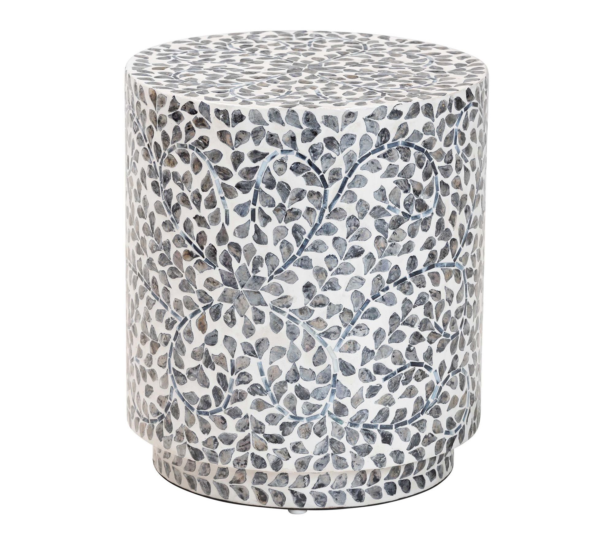 bali & pari Marilla Mother of Pearl Ottoman Foo tstool