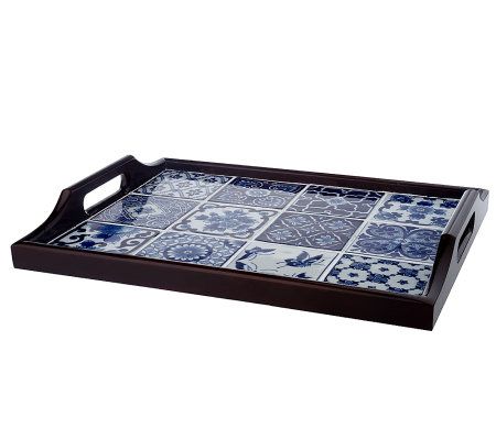 white tea tray