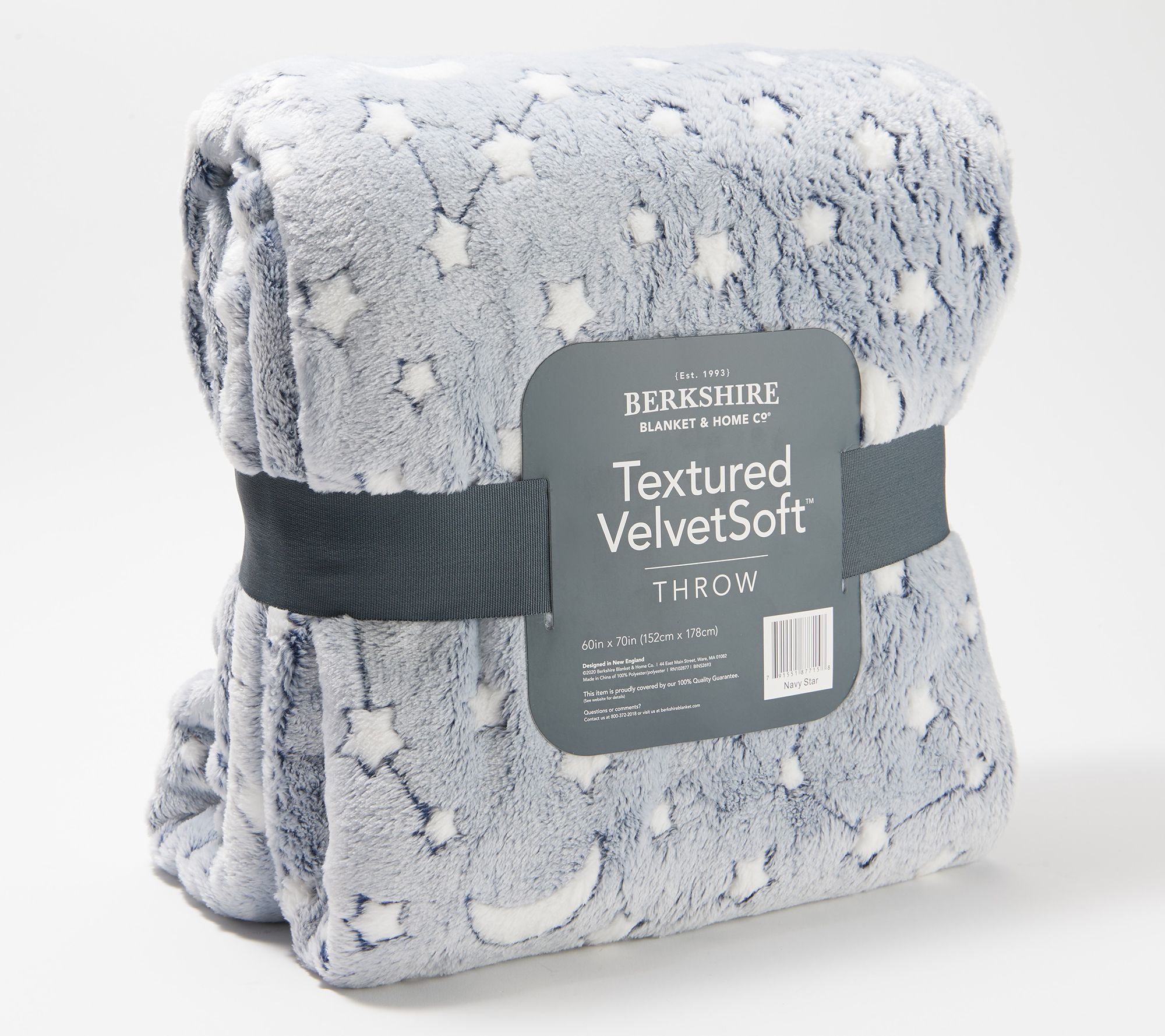 Berkshire Decorative Throw Blanket  60 x 80 Ice Blue Scottie 
