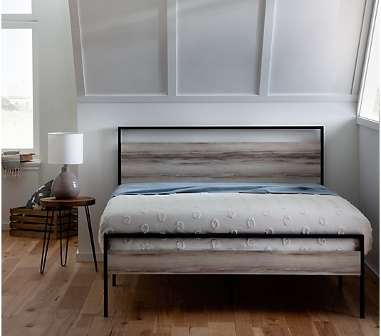 Nora Metal And Wood Platform Bed Frame, Qvc Adjustable Bed Frames