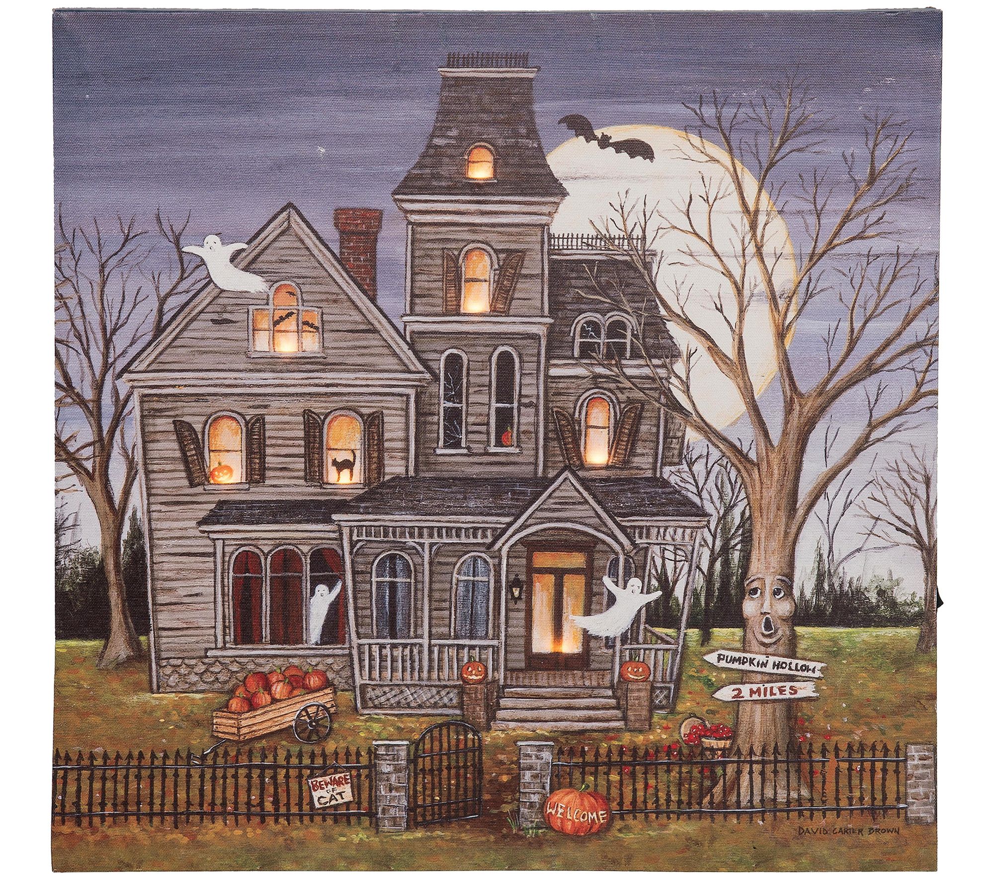 Gallerie II Haunted House LED Wall Art - QVC.com