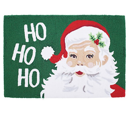 2' x 3' Santa Claus Hooked Christmas Area Rug by Valerie